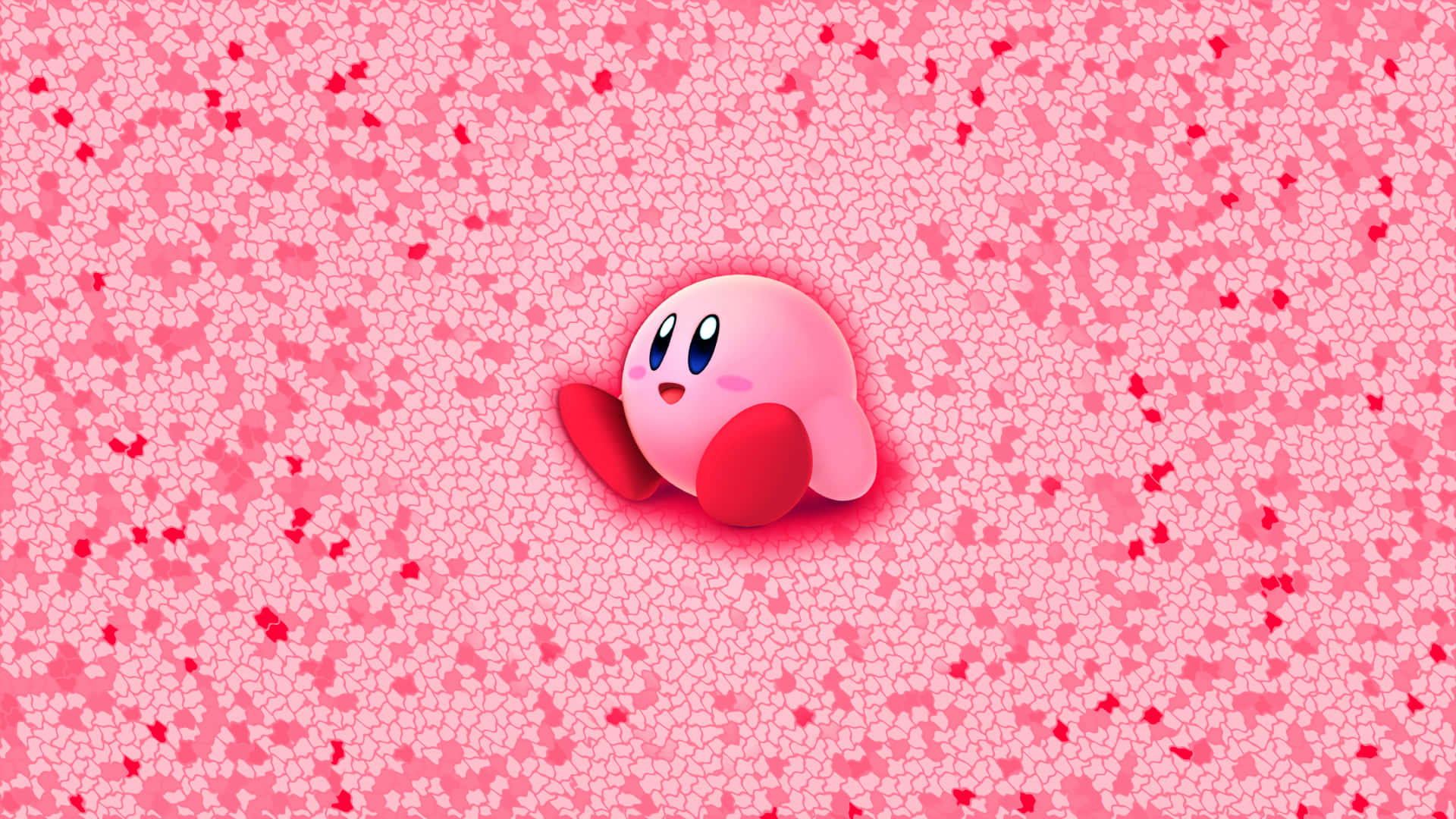 Søt, rosa Kirby som klemmer en hjertepute Bakgrunner
