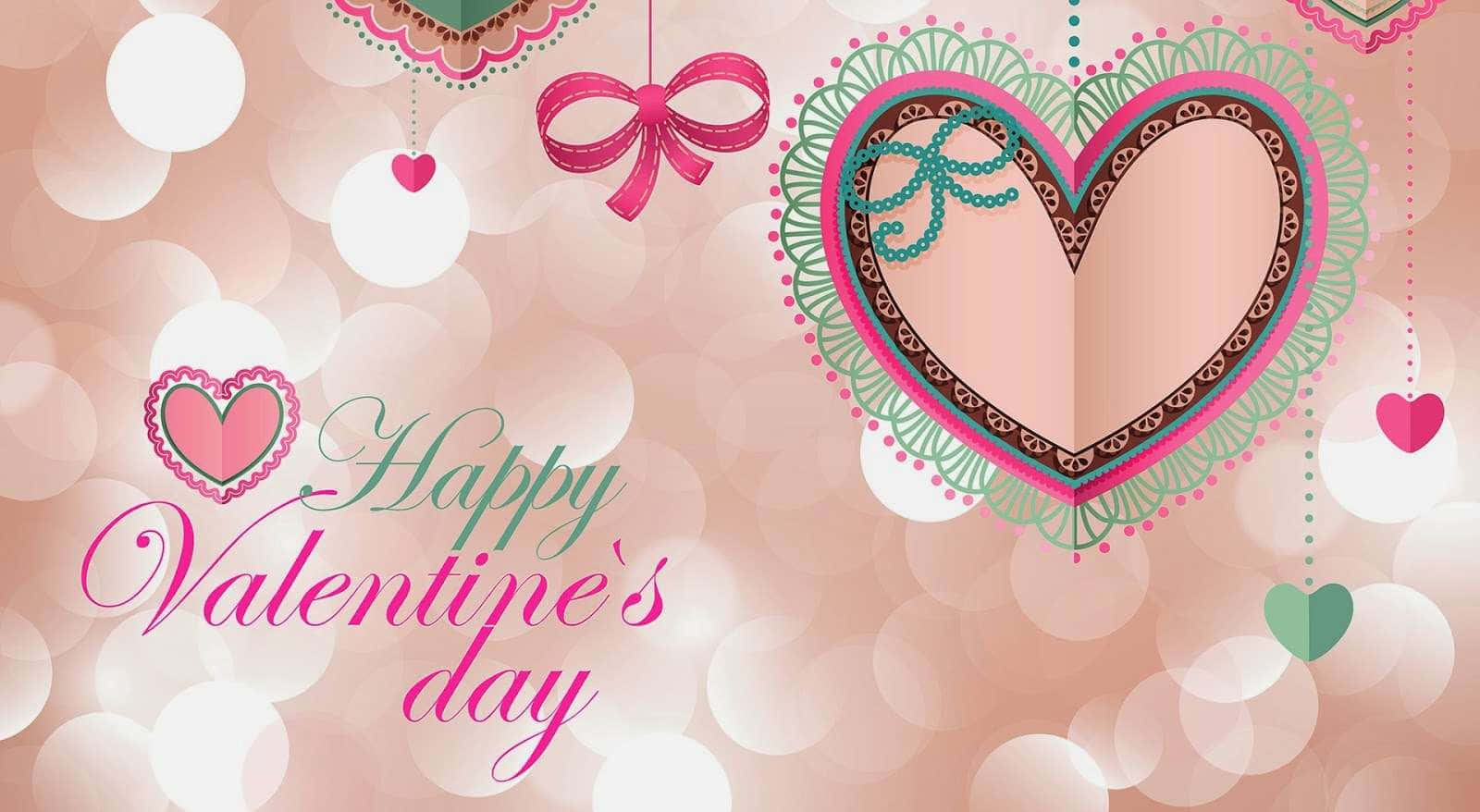 Søt rosa Valentinsdagshilsen banner Bakgrunner