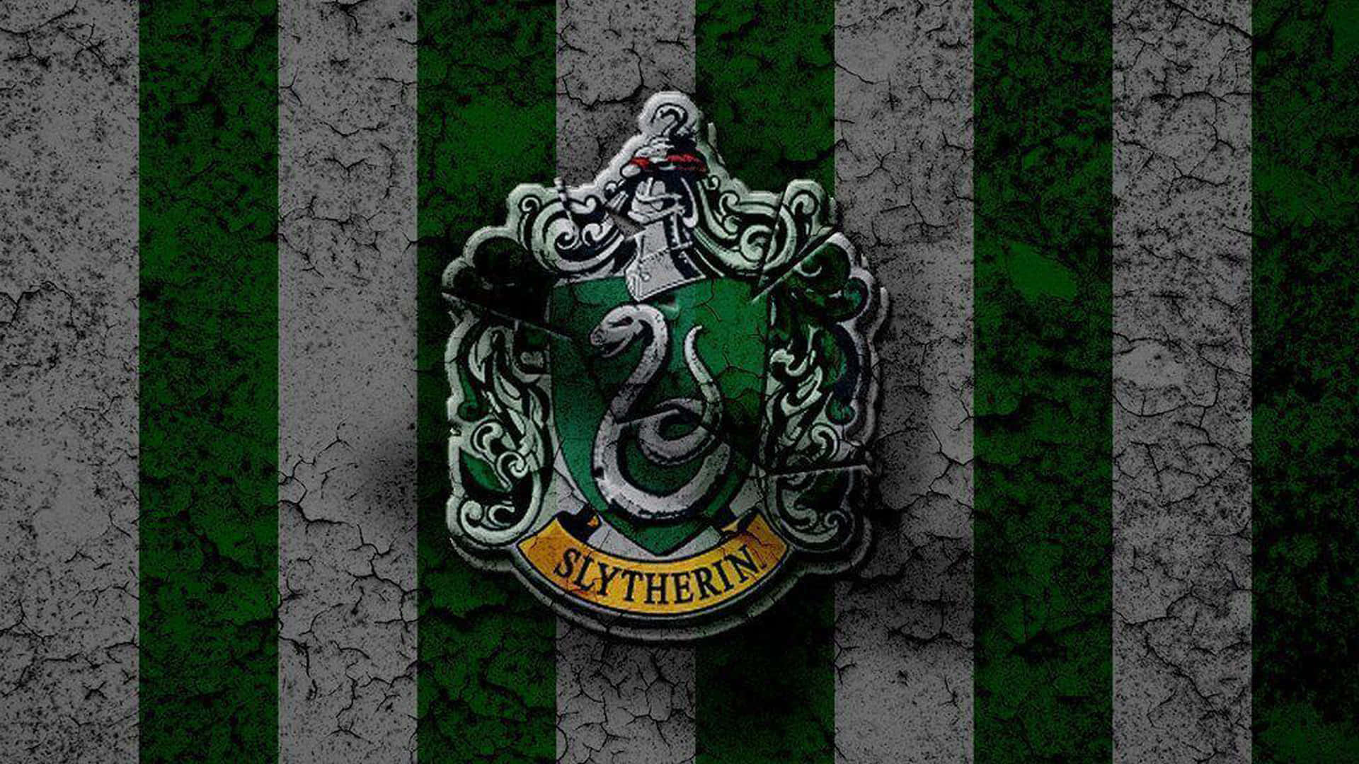 Søt Slytherin Sement Hvit Grønn Bakgrunner