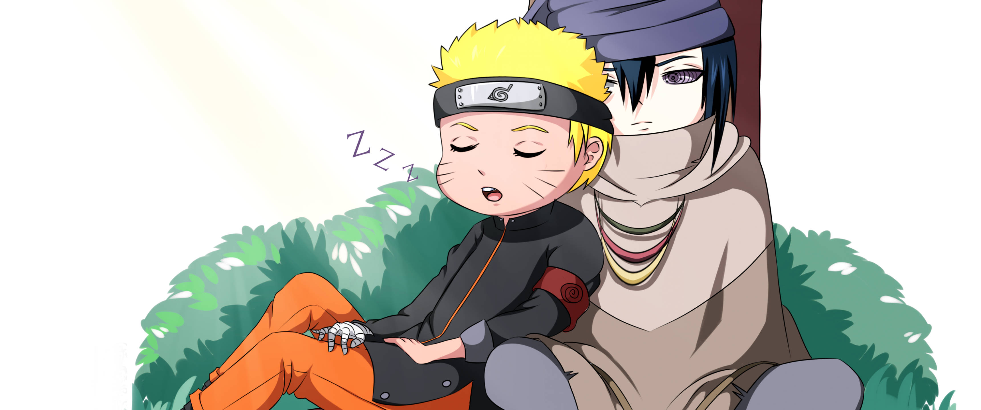 Søt sovende Naruto med Sasuke Bakgrunner