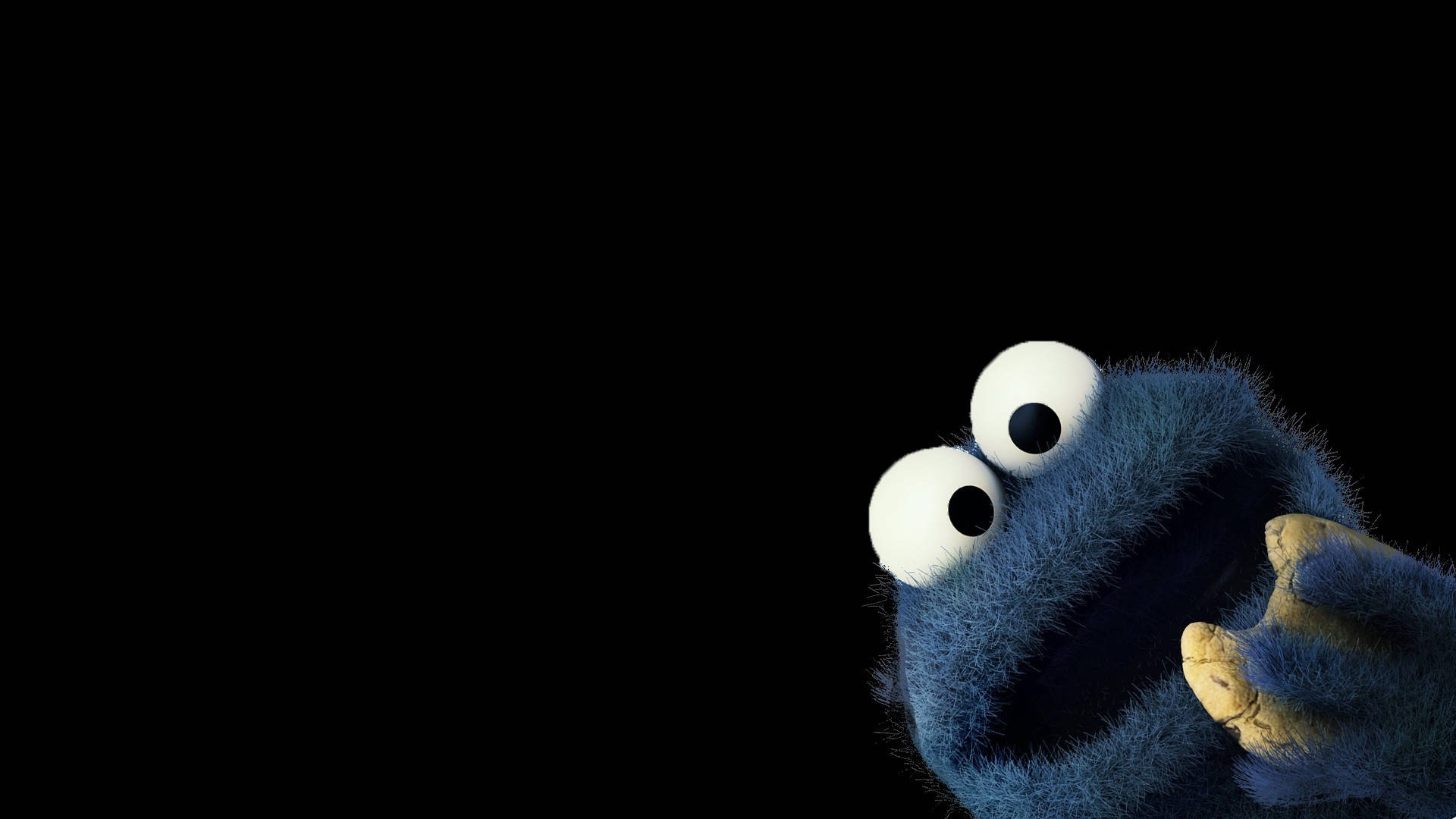 Søt svart Cookie Monster Bakgrunner