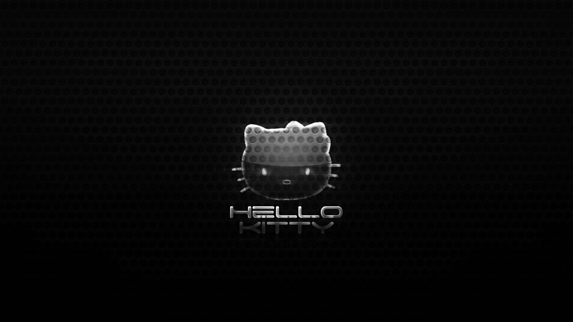 Søt svart Hello Kitty-logo Bakgrunner