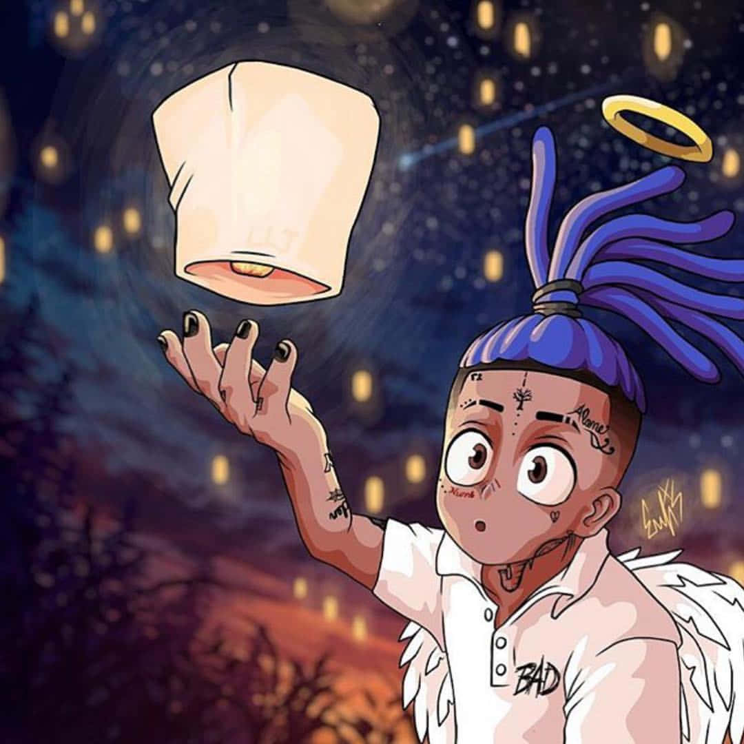 Søt tegneserie Xxxtentacion PFP Bakgrunner