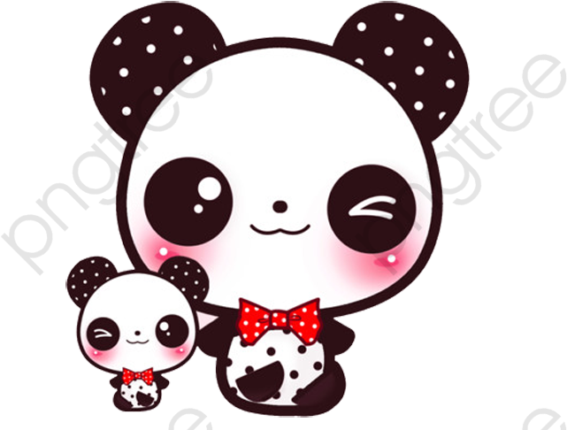 Søt_ Tegneserie_ Panda_ Familie Bakgrunner