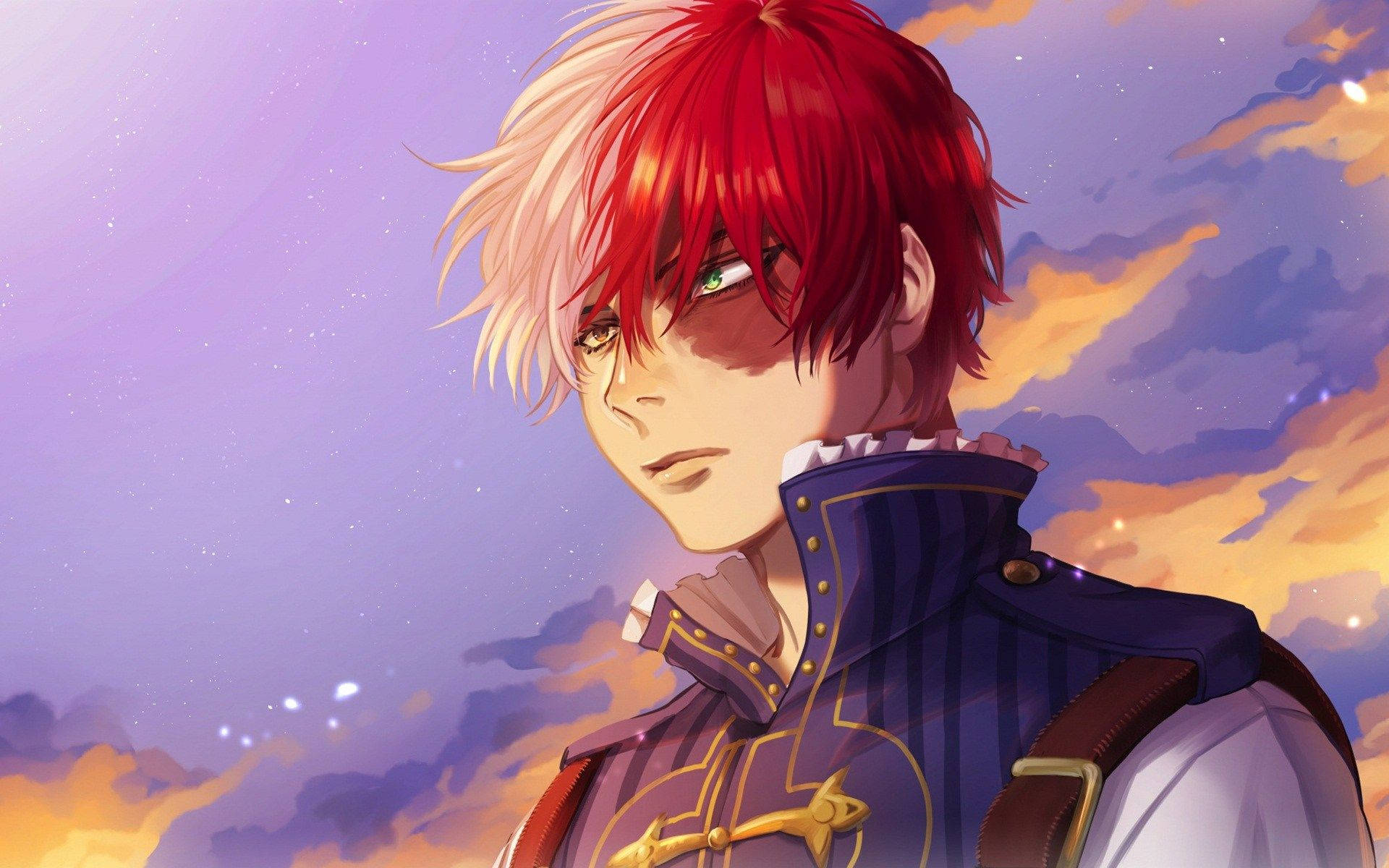 Søt Todoroki Shoto fra My Hero Academia Bakgrunner