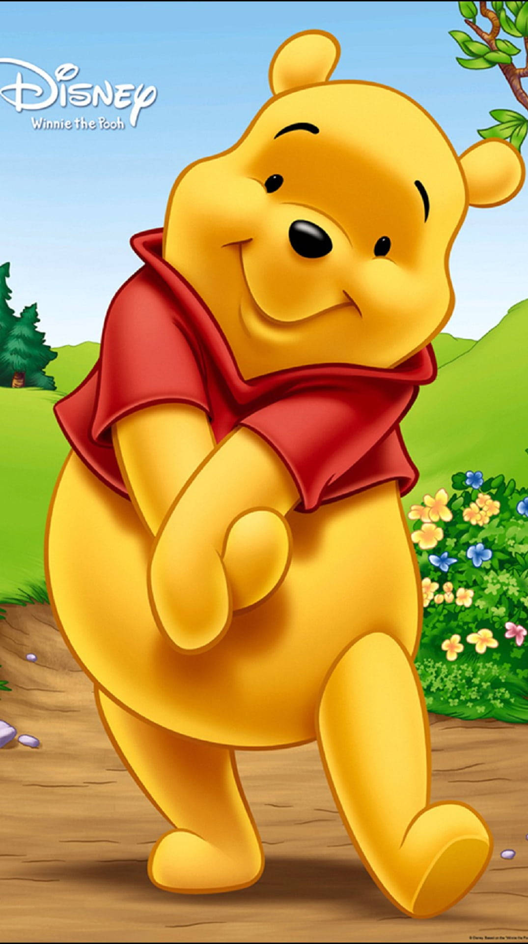 Søt Winnie the Pooh iPhone Disney-logo Bakgrunner