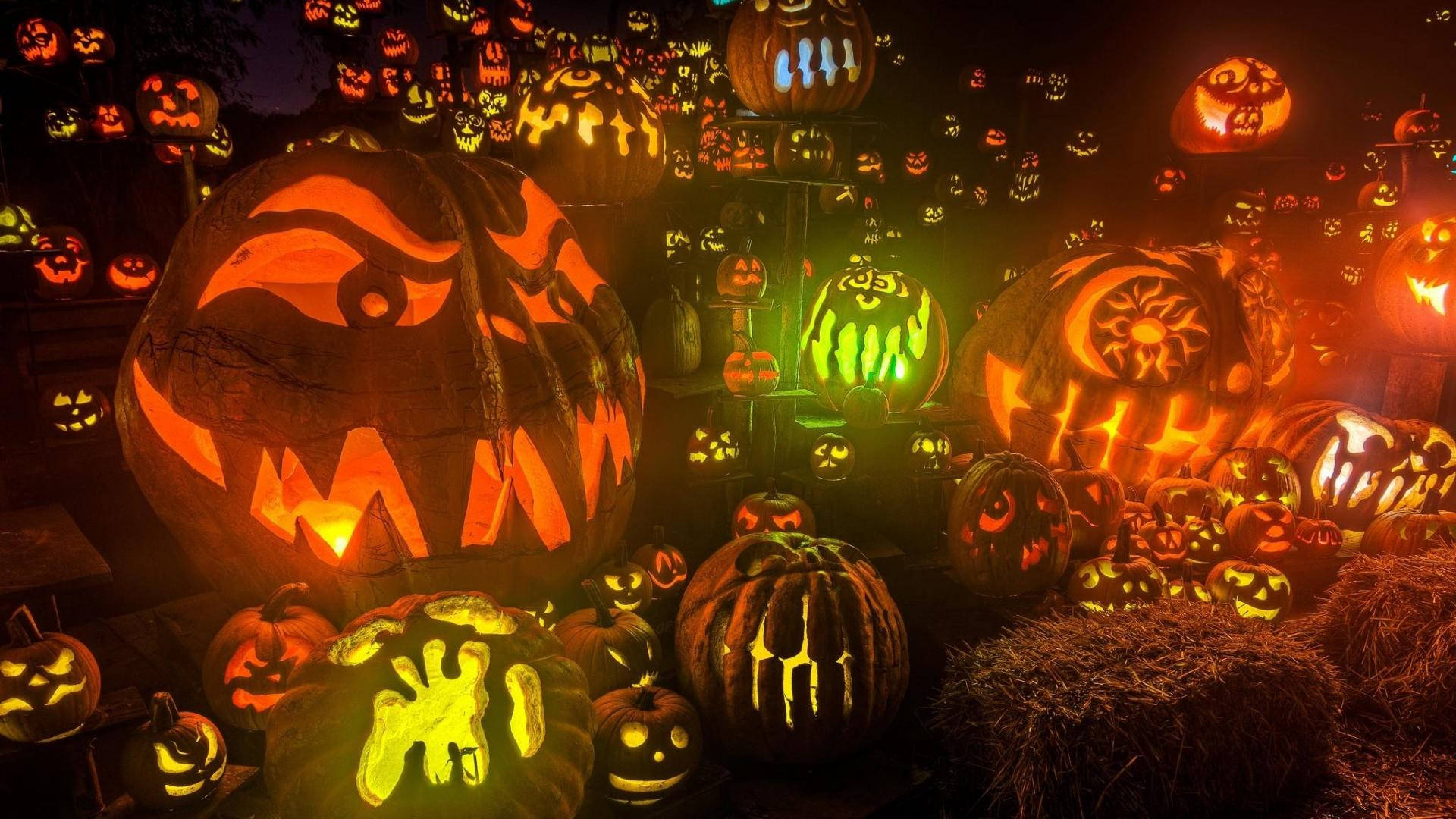 Søte estetiske Halloween-gresskar Bakgrunner