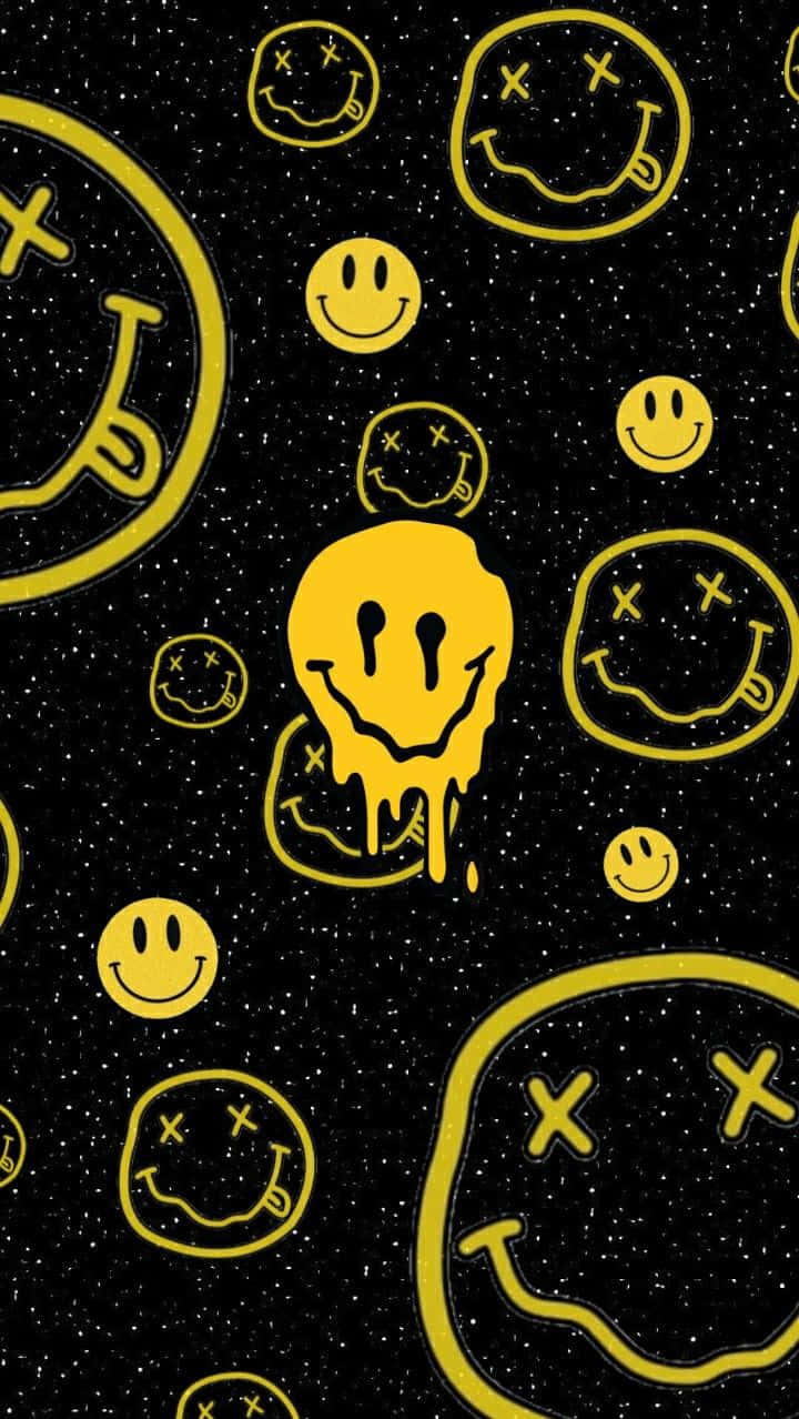 Søte gotiske trippy smil Bakgrunner