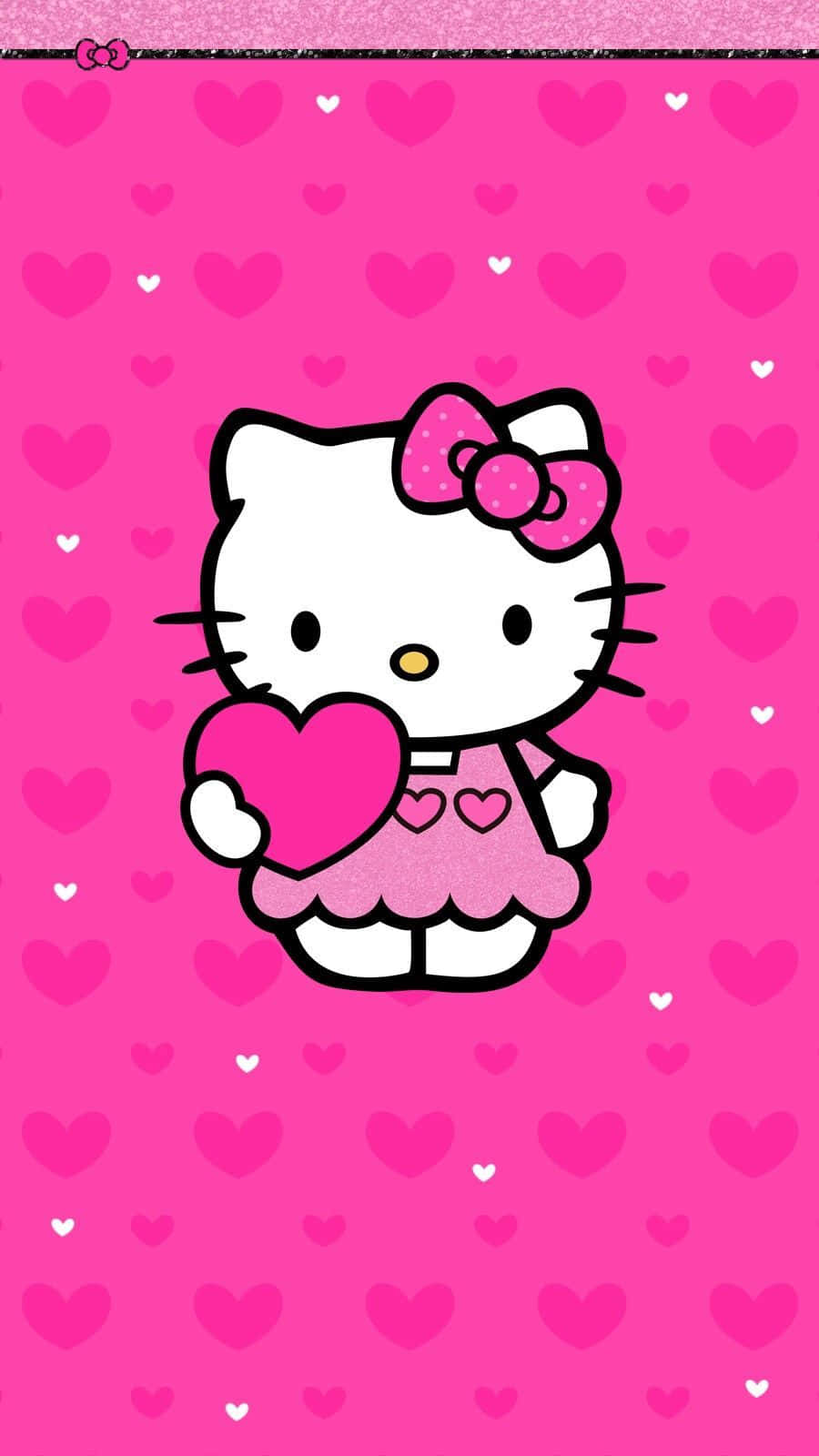 Søte Hello Kitty nyter en varm sommerdag Bakgrunner