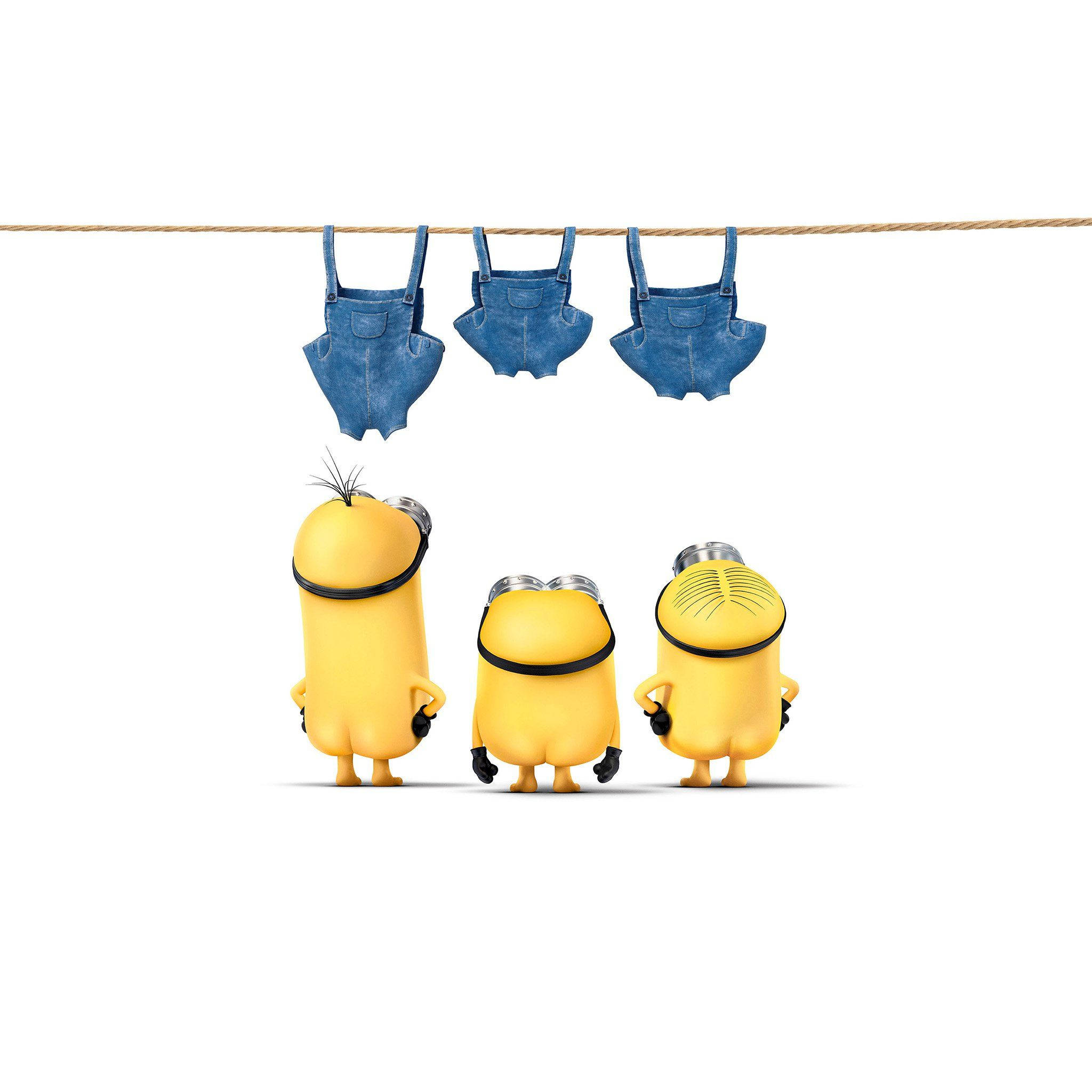 Søte nakne minions til iPad Bakgrunner
