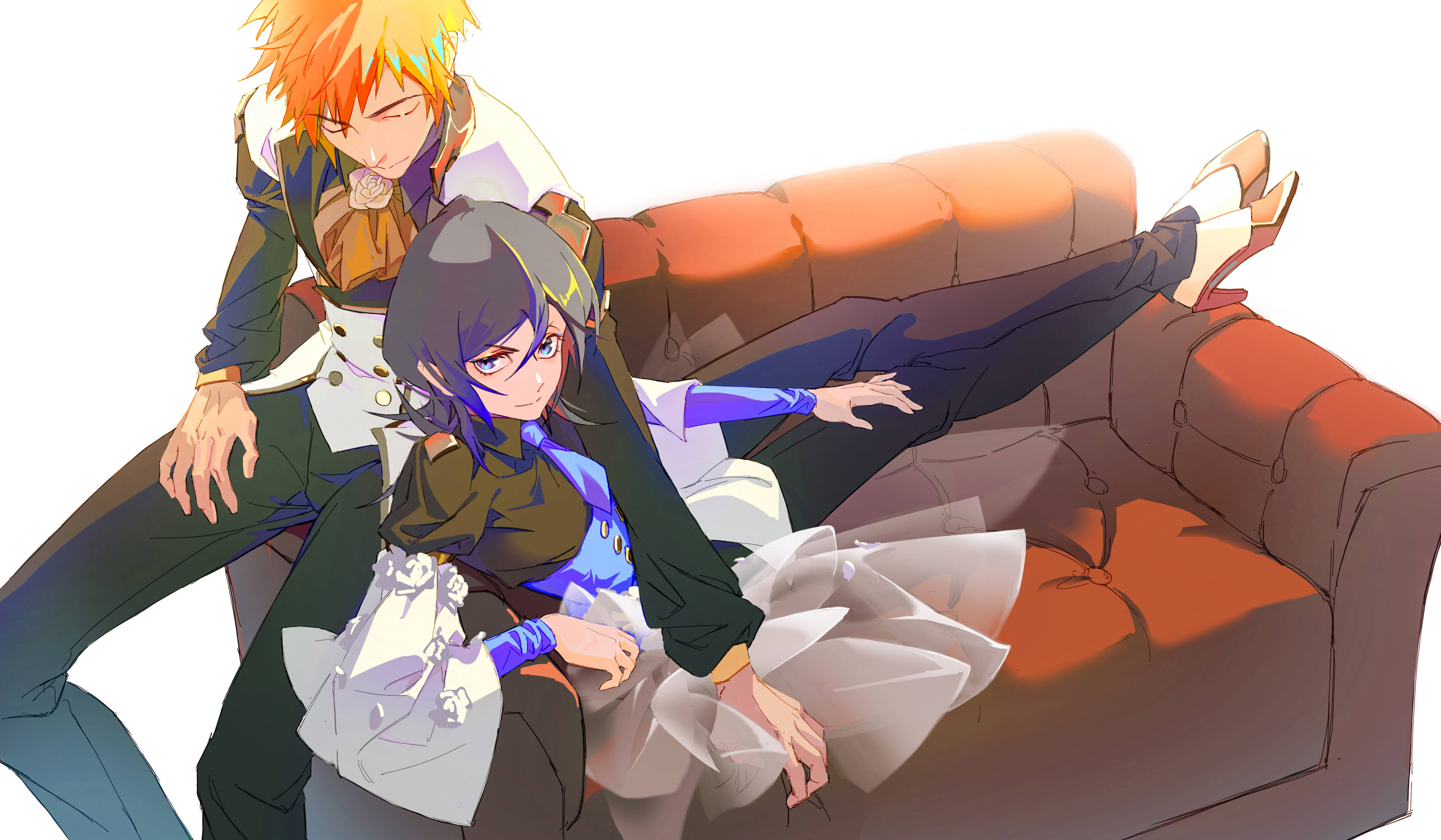 Søte Rukia og Ichigo Bleach 4K Ultra HD Bakgrunner
