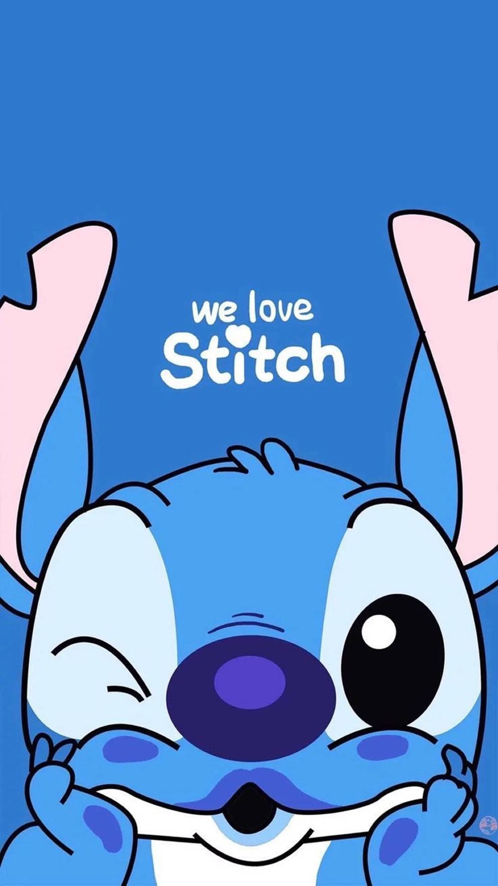 Søte Stitch We Love iPhone Bakgrunner