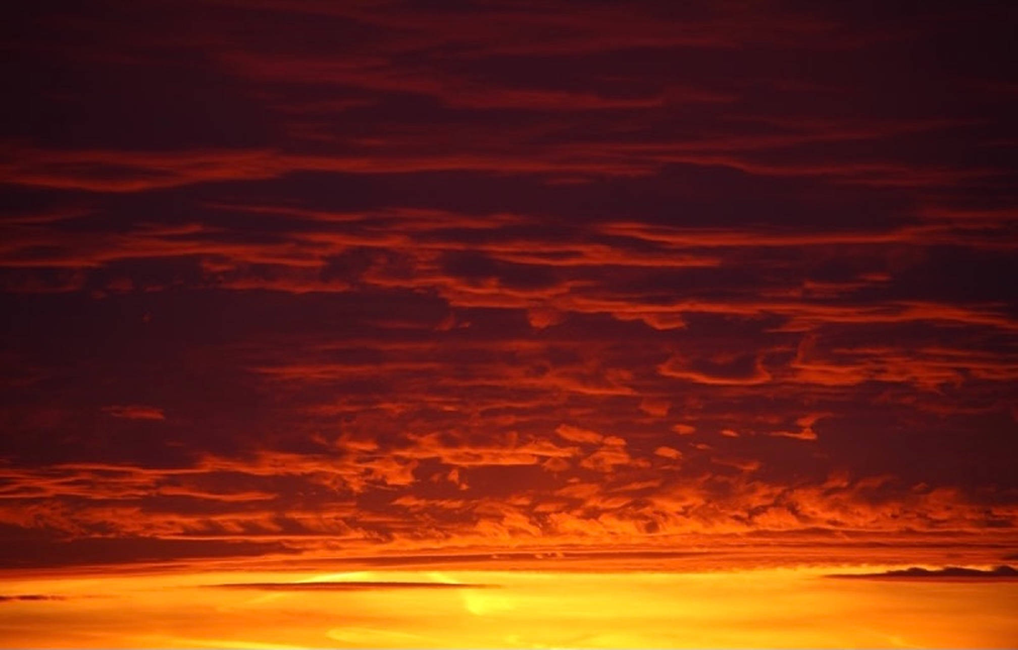 Solnedgang mørk oransje himmel Bakgrunner