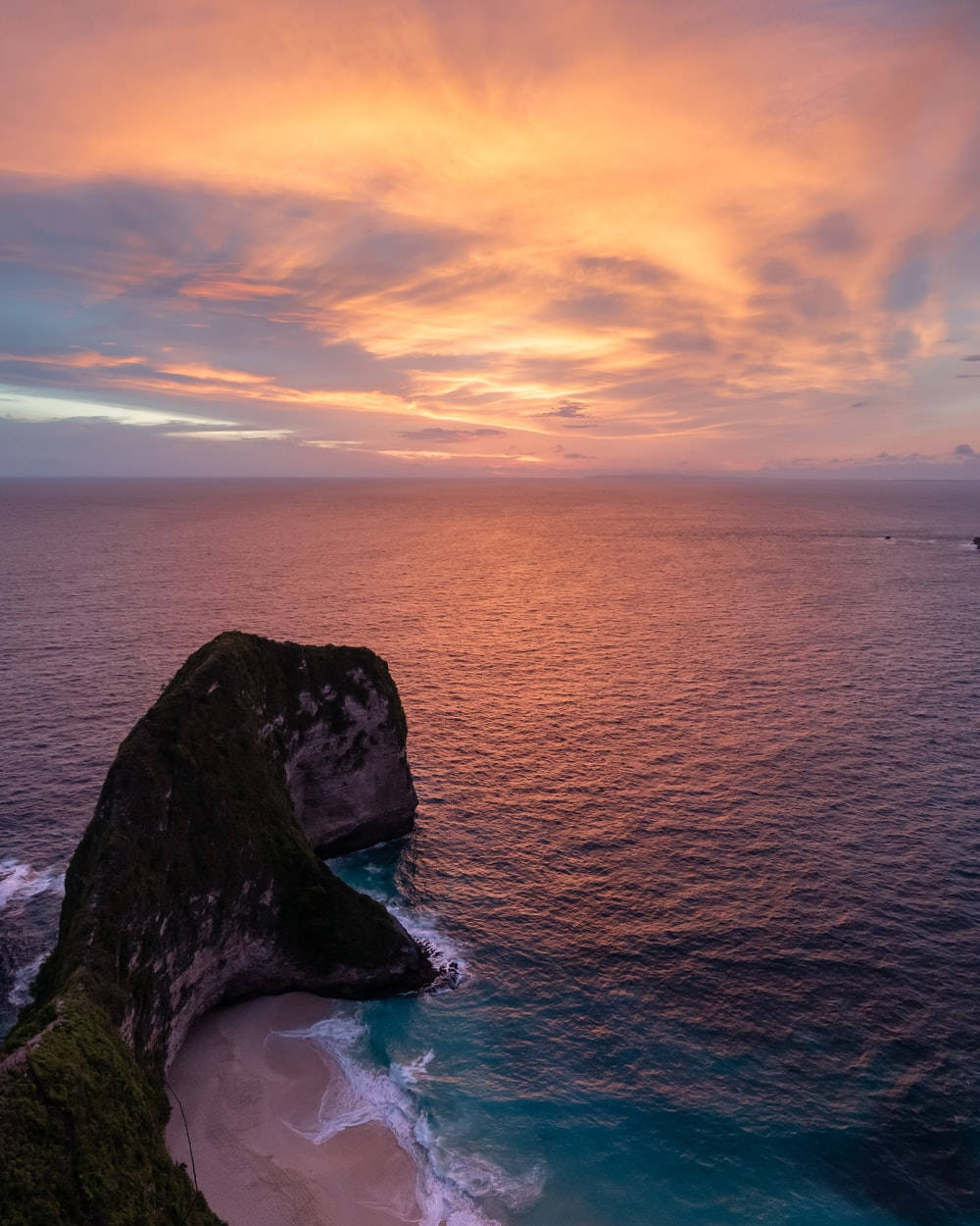 Solnedgang og strand vakker estetikk Bakgrunner