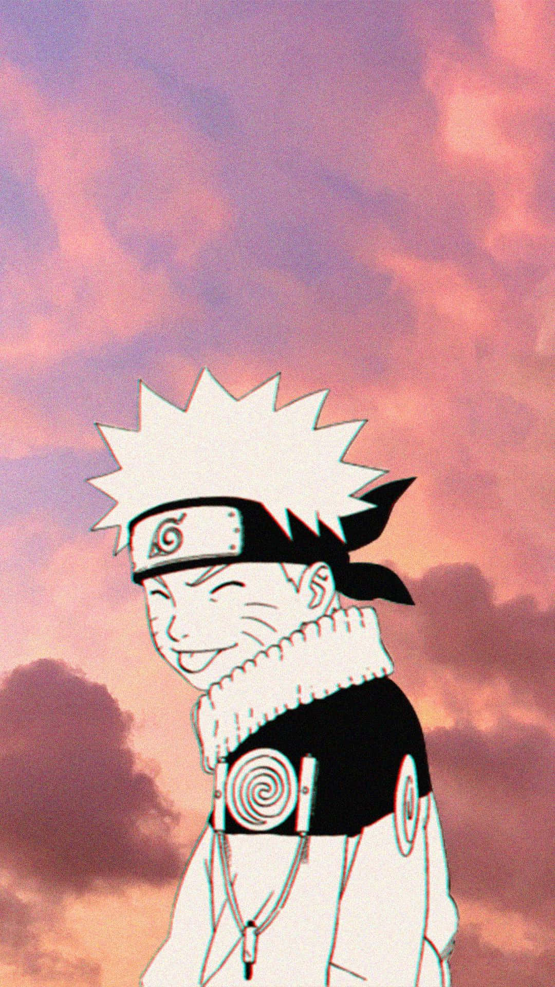 Solnedgangshimmel Naruto Aesthetic Telefon Bakgrunner