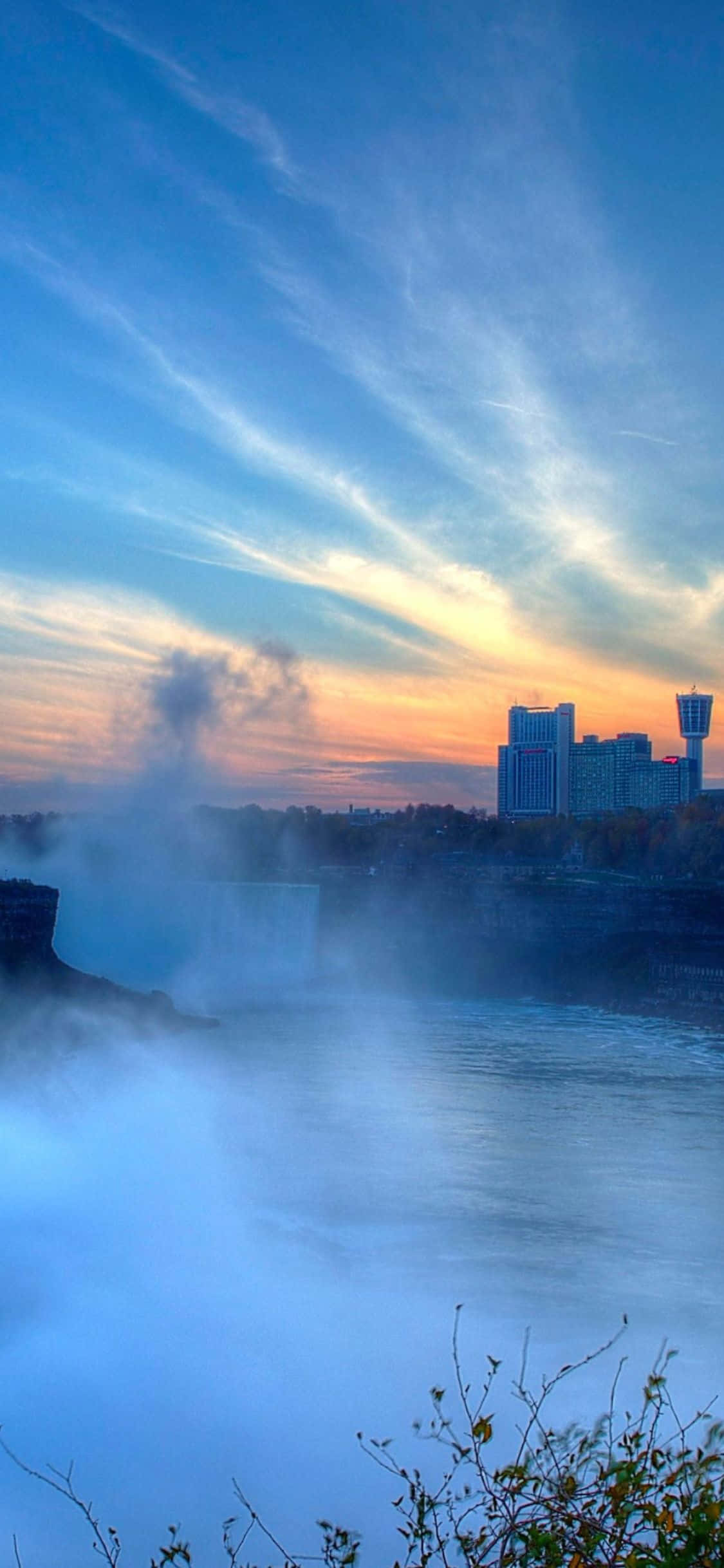 Soloppgang iPhone X Niagara Falls Bakgrunn Bakgrunner