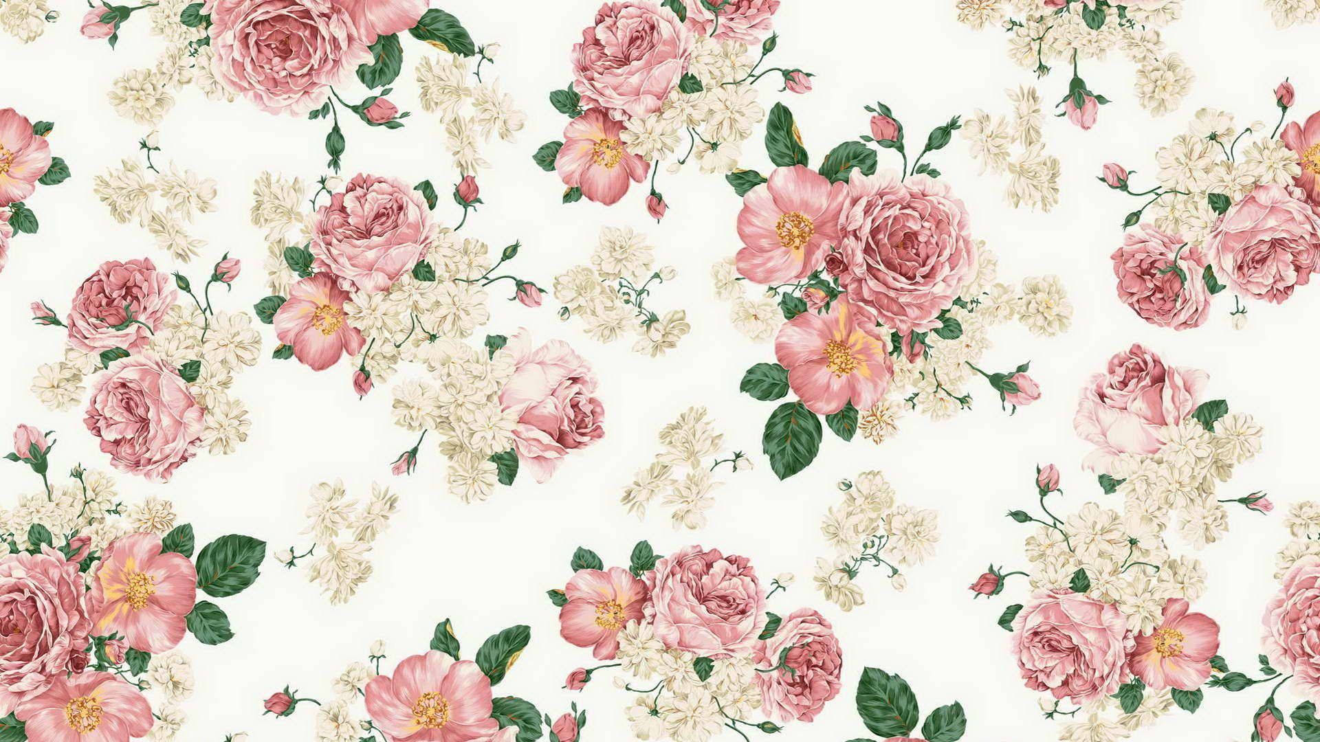 Sommerestetisk rosa blomstermønster Bakgrunner