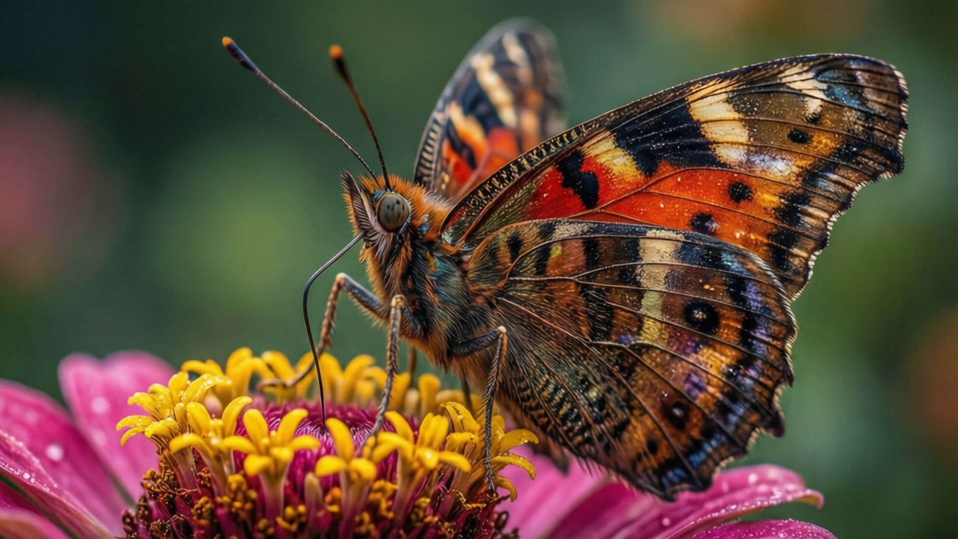 Sommerfugl på blomst Bakgrunner