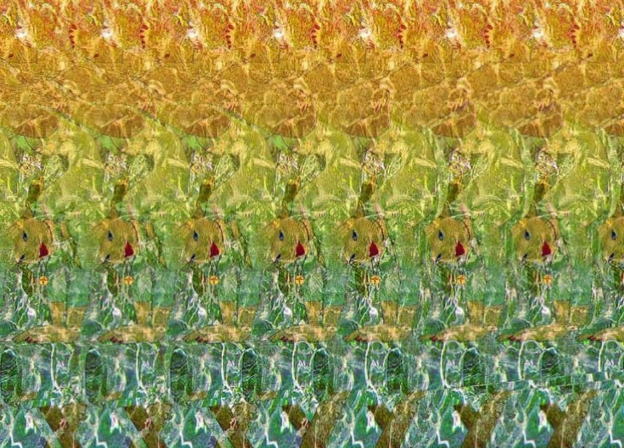 Sommermermaids Magic Eye 3D Stereogrambilde Bakgrunner