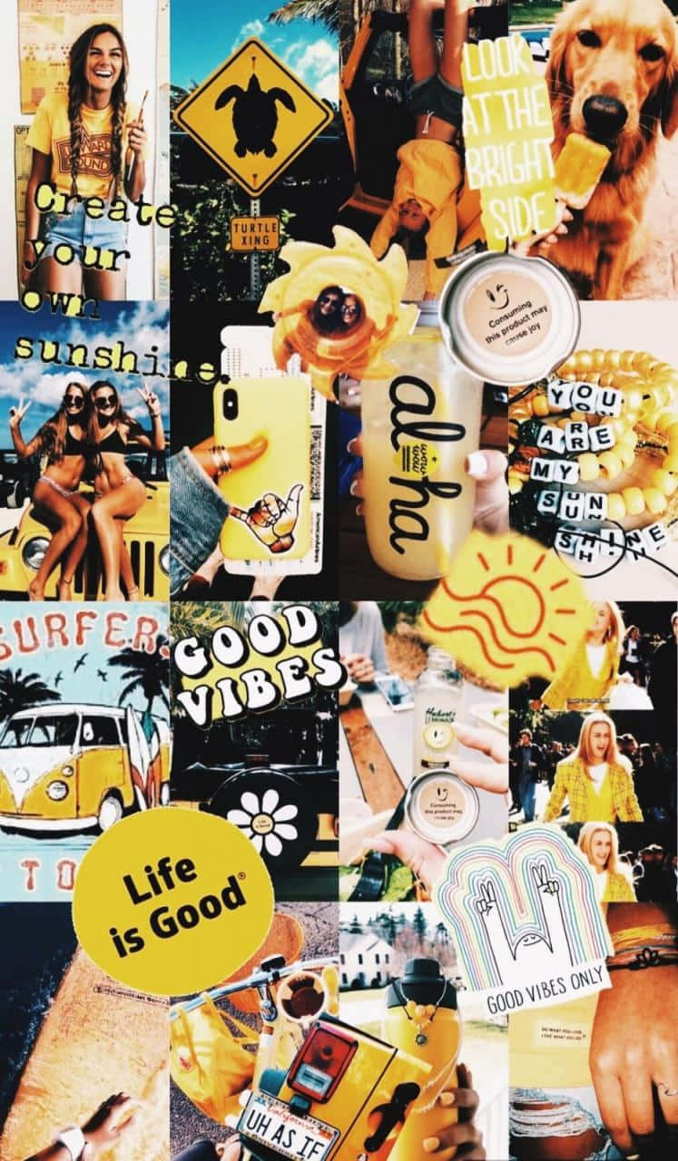 Sommersesong Fotomontasje 70-tallsestetikk Skrivebord Bakgrunner