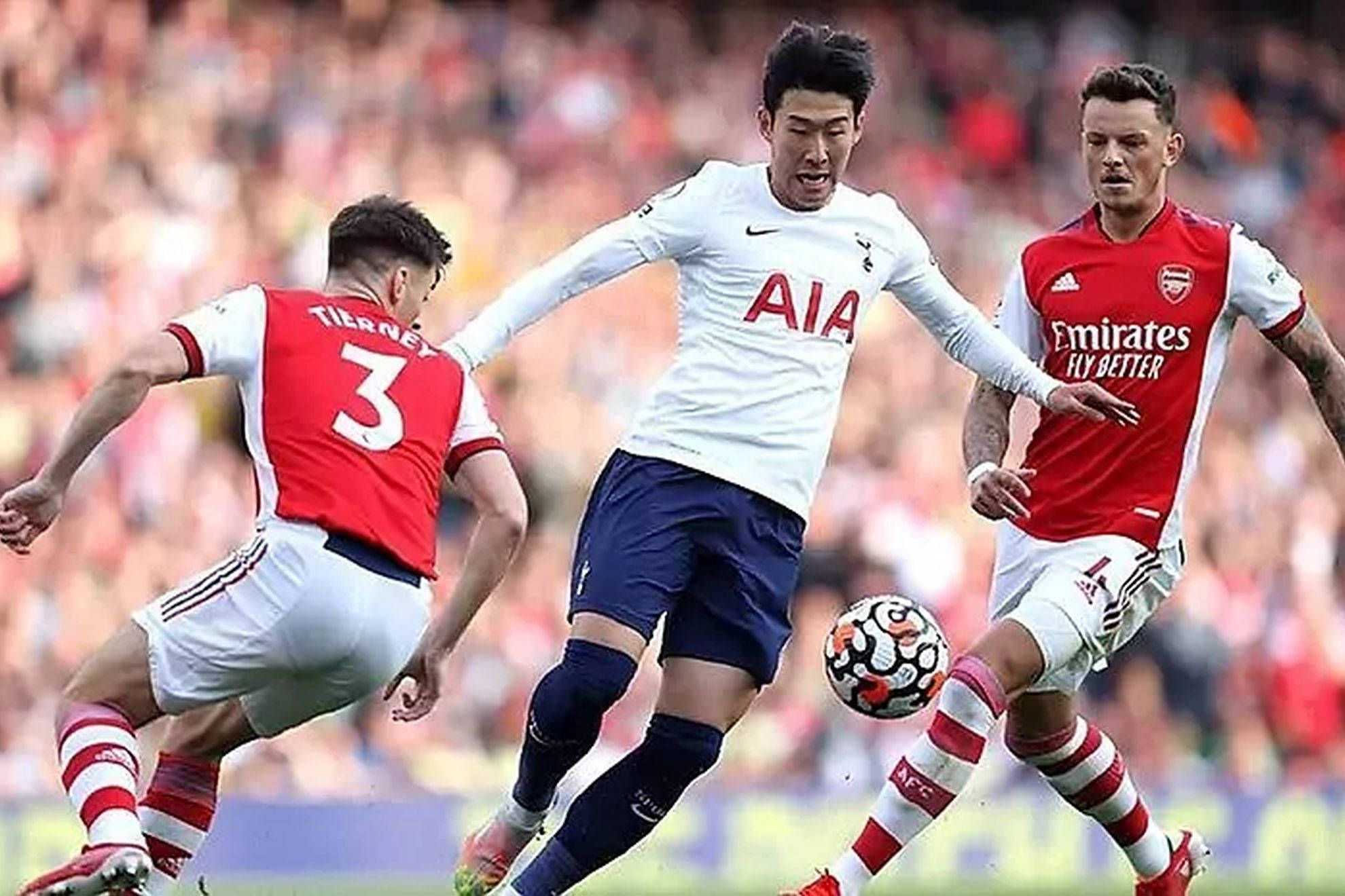Son Heung-min fra Tottenham Hotspurs FC Bakgrunner