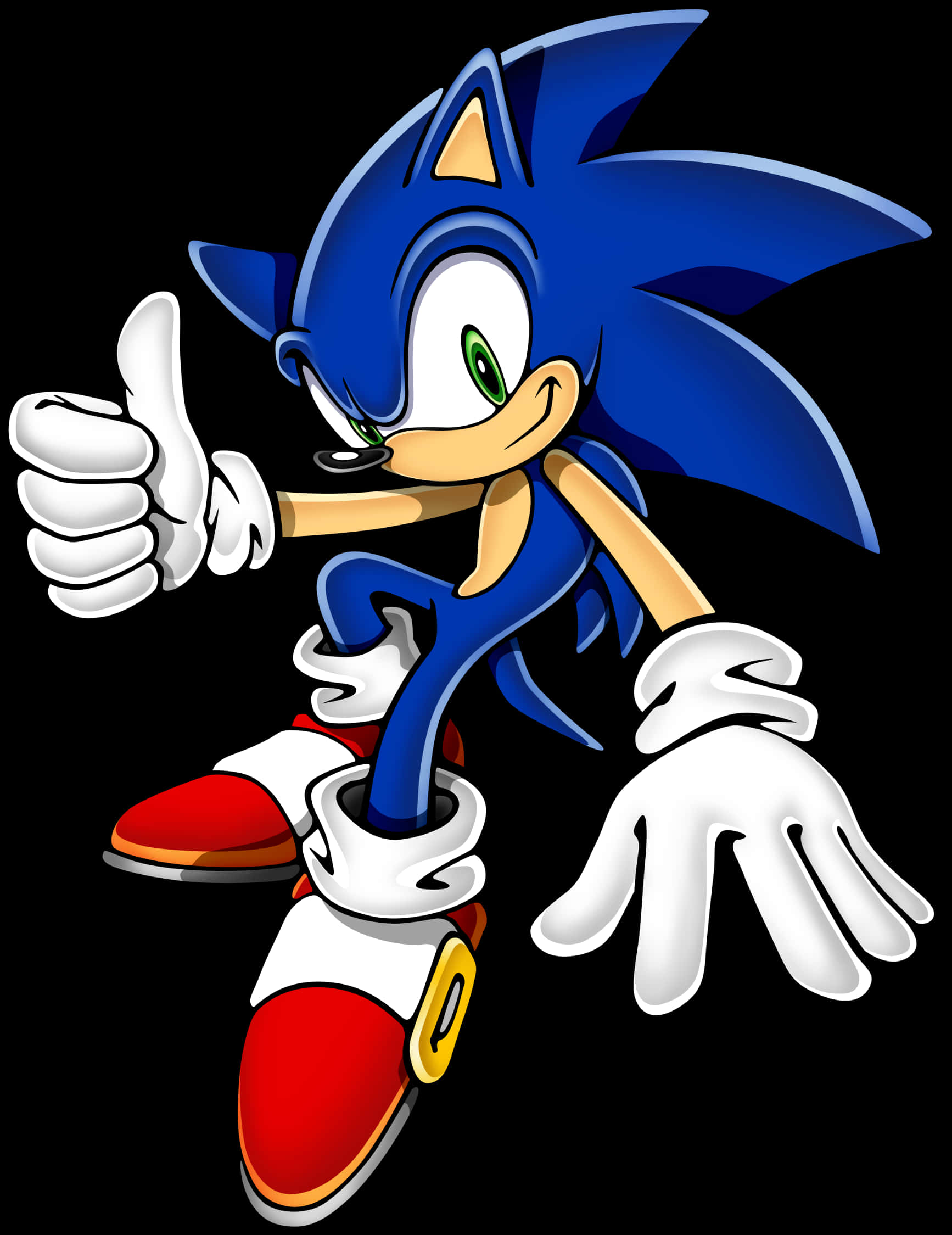 Sonic med tommel opp Bakgrunner
