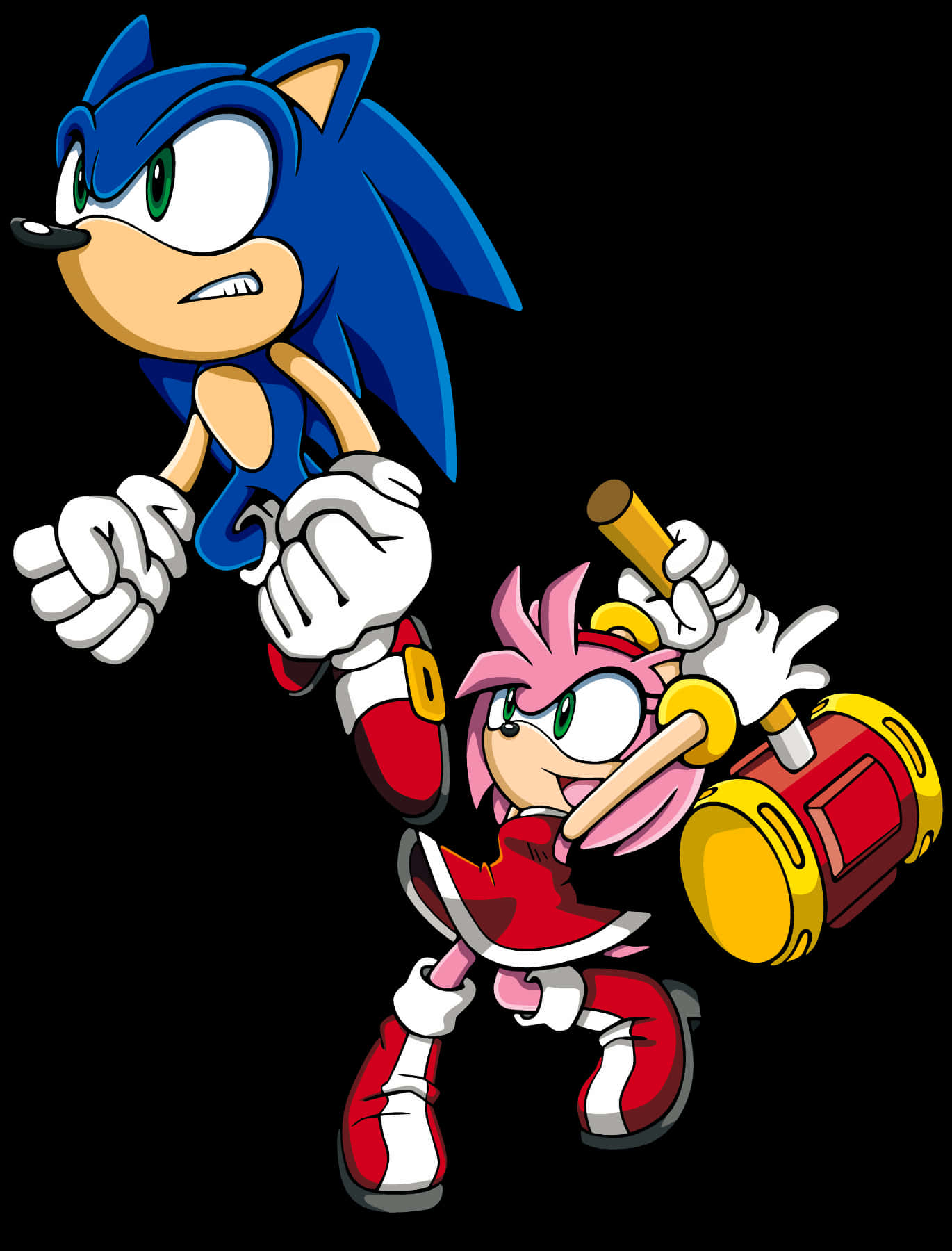 Sonic og Amy Rose-figurer Bakgrunner