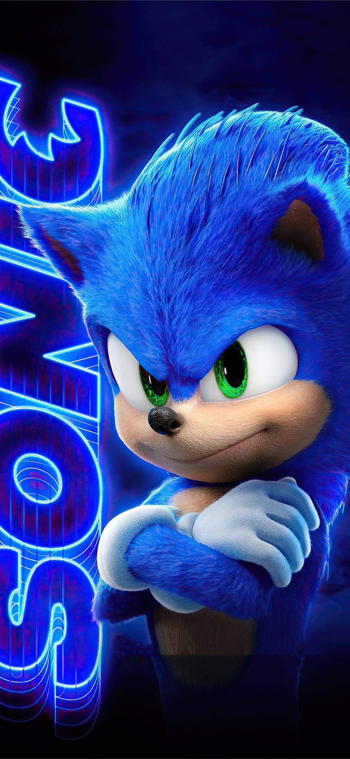 Sonic The Hedgehog Neon Mobil Bakgrunner