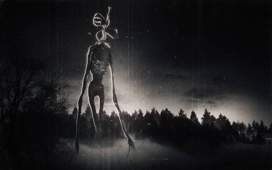 Sort og hvit gammeldags Siren Head Bakgrunner