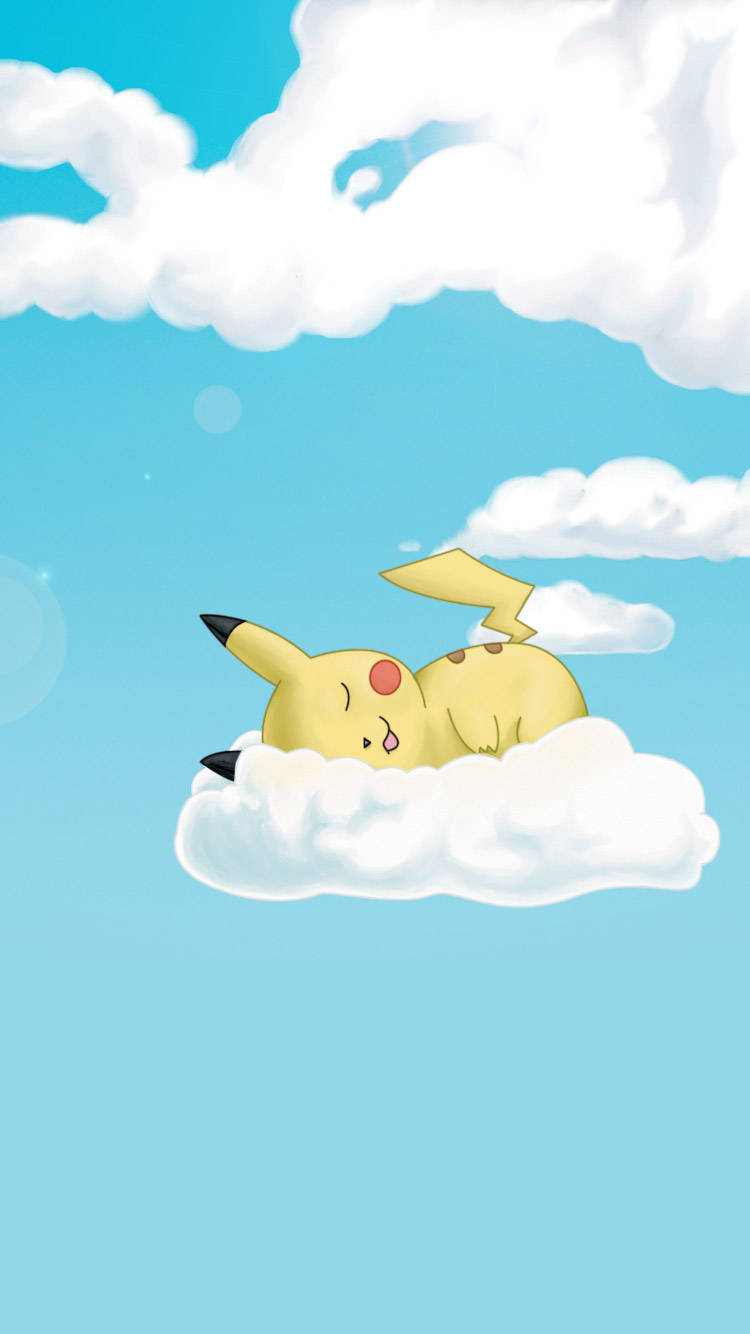 Sovende Pikachu iPhone Bakgrunner