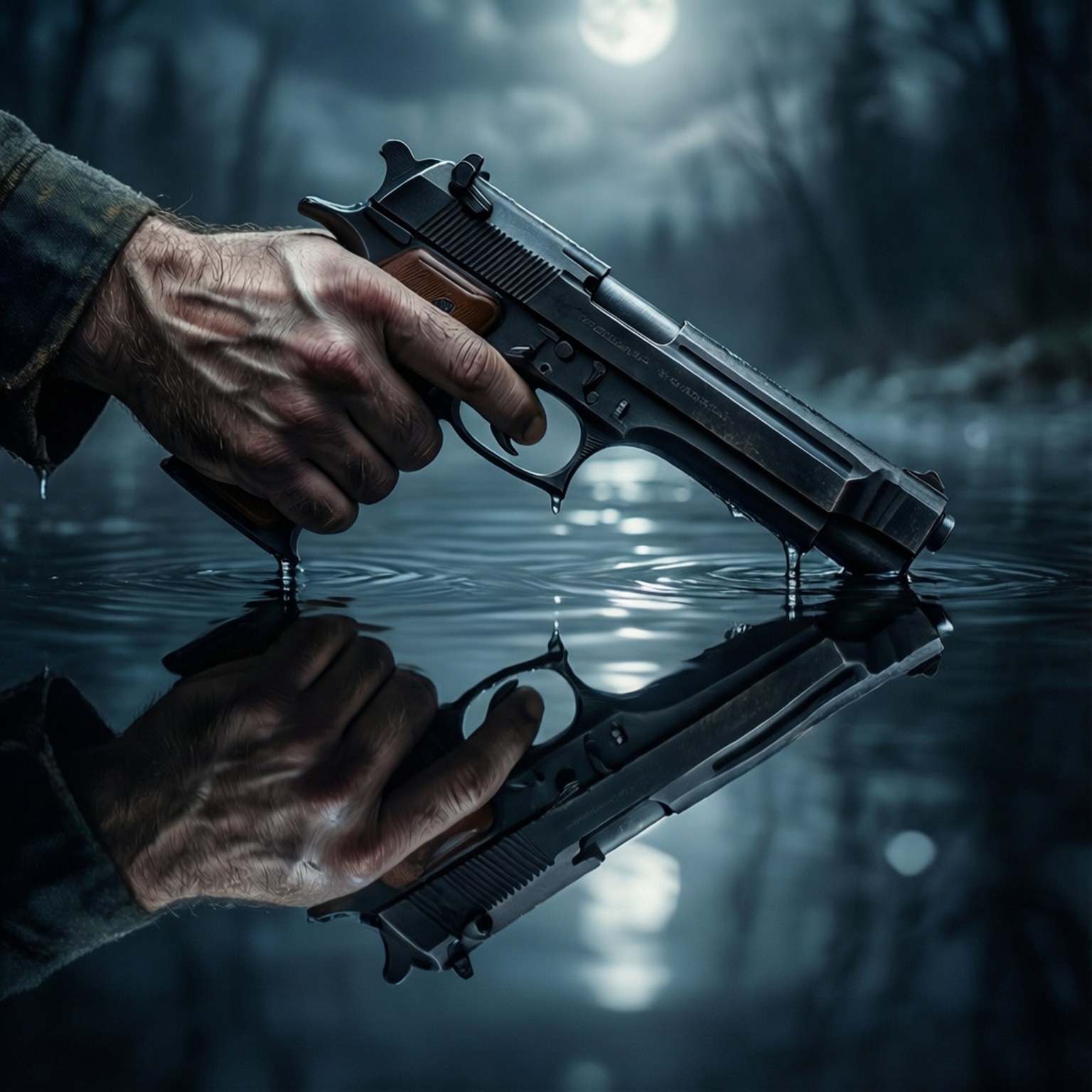 Speilbilde pistolhånd Bakgrunner