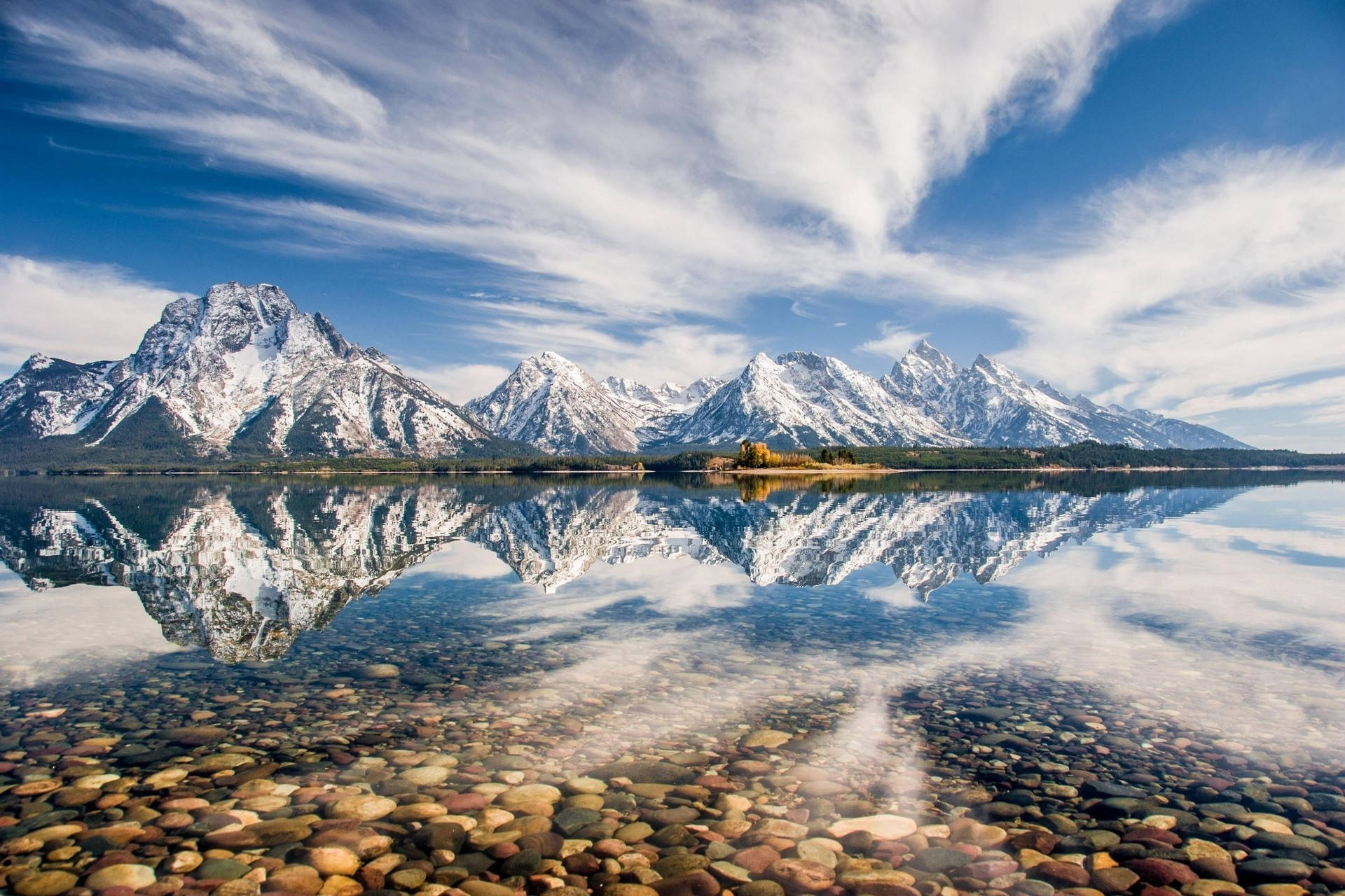 Speiling i Grand Teton nasjonalpark Bakgrunner