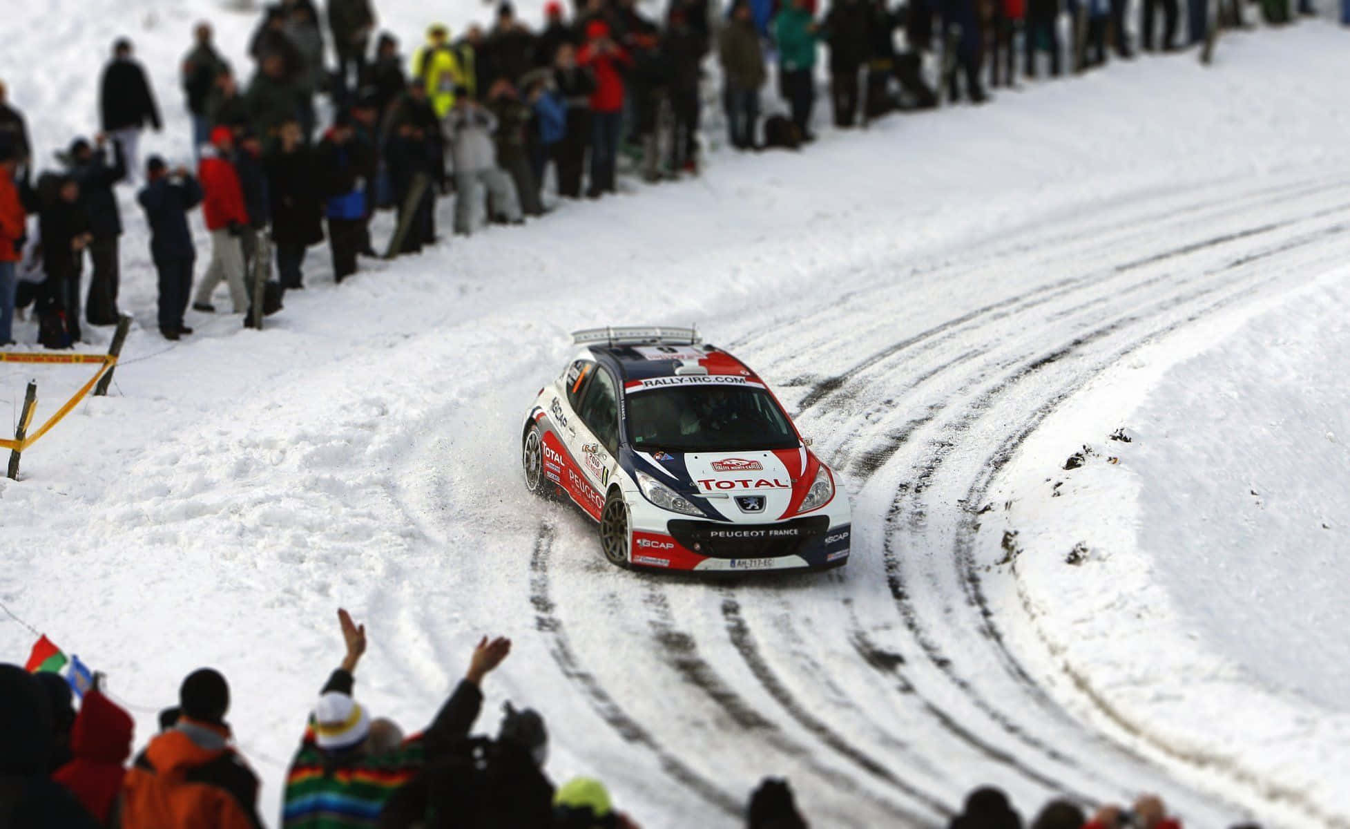 Spennende isracing på frossen innsjø Bakgrunner