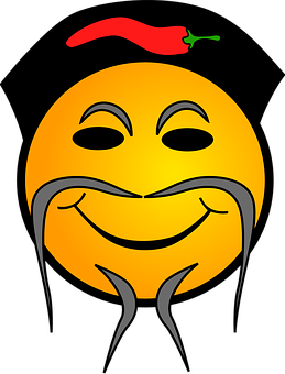 Spicy smiley-emoji Bakgrunner