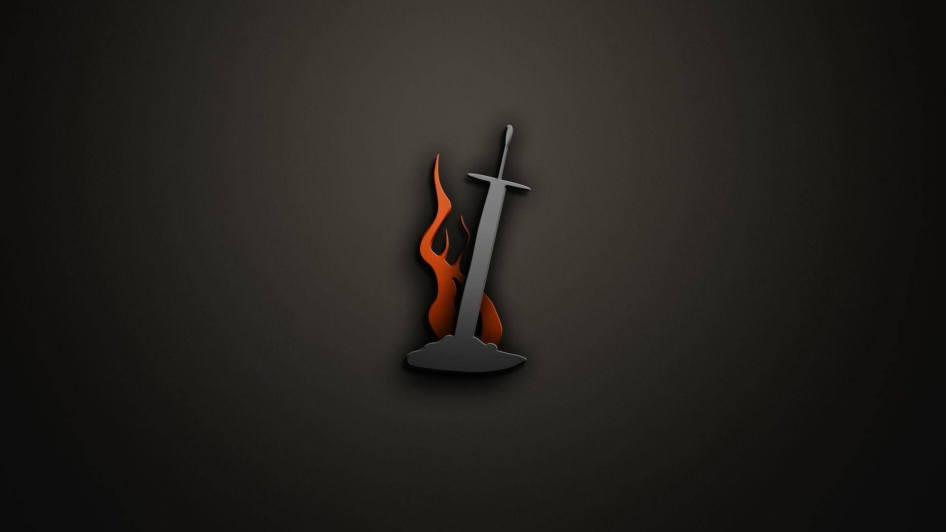 Spiddet flammende sverd spilllogo Bakgrunner