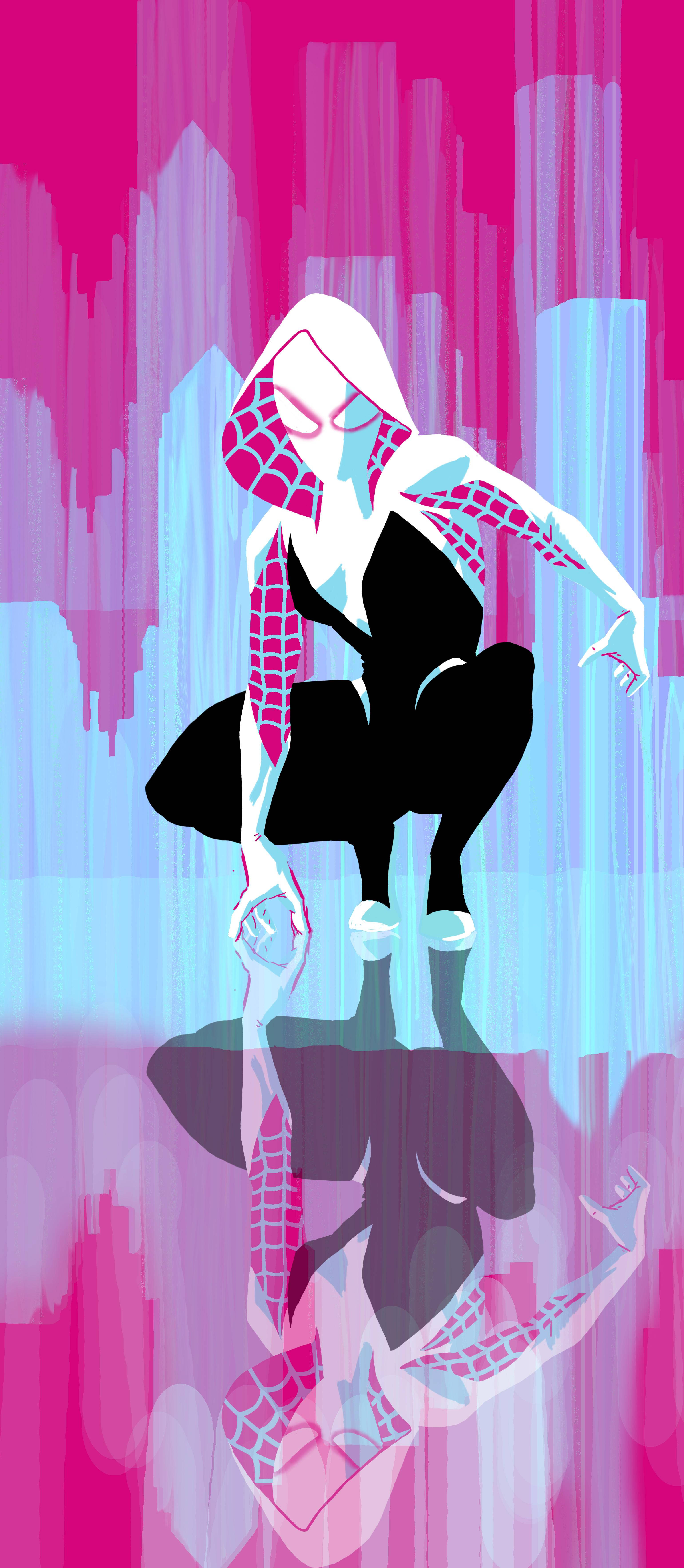 Spider Gwen Refleksjon Bakgrunner