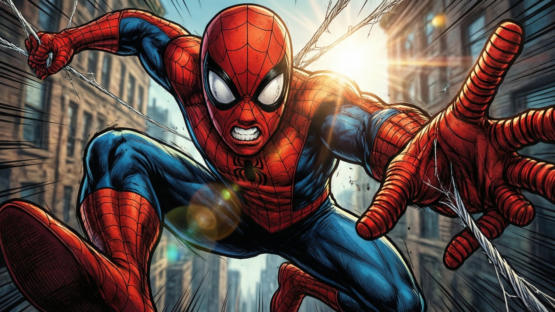 Spider-Man i svingende aksjon Bakgrunner