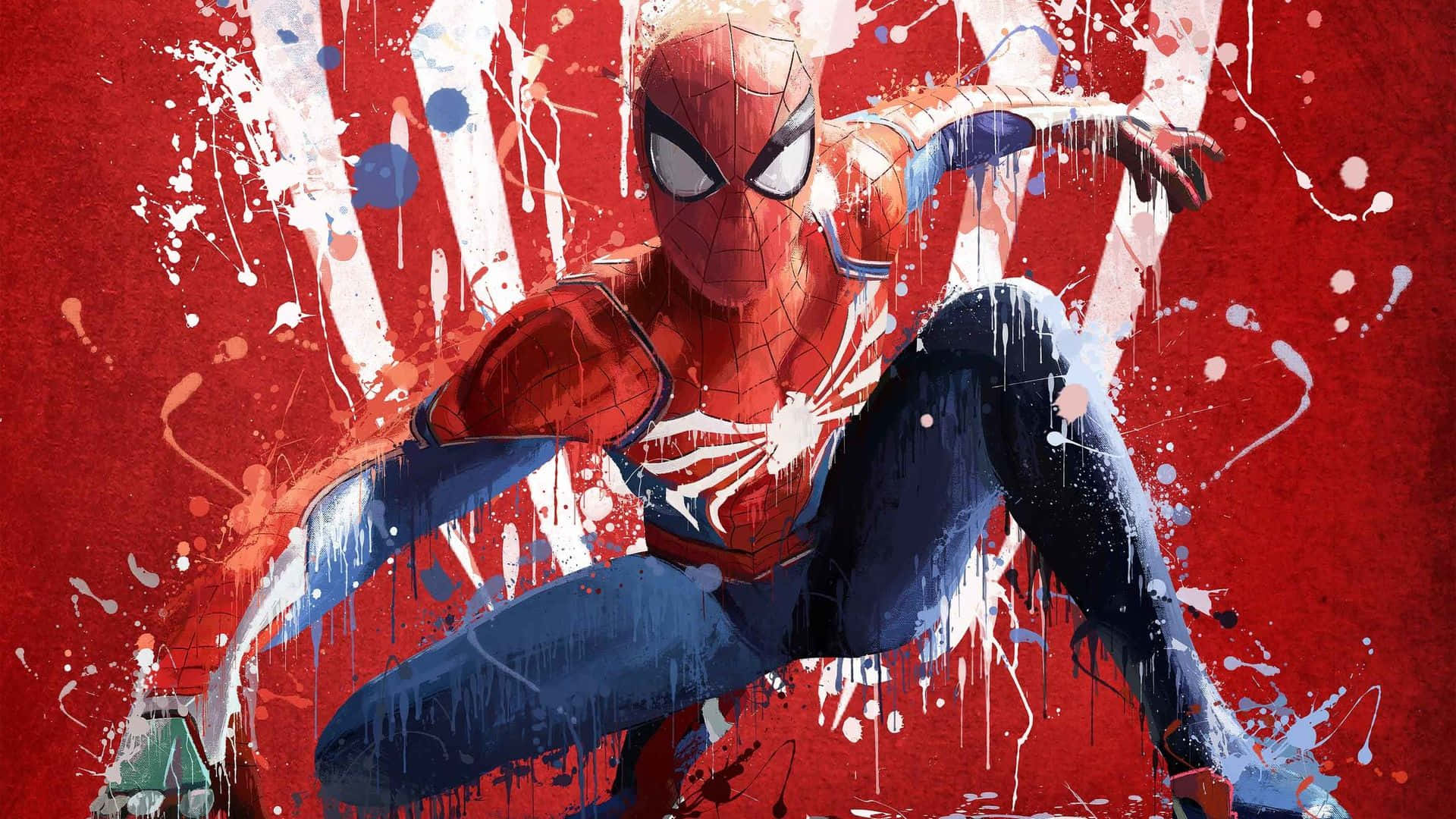 Spider Man Ps4 4K Kraftig Videospillplakat Bakgrunner