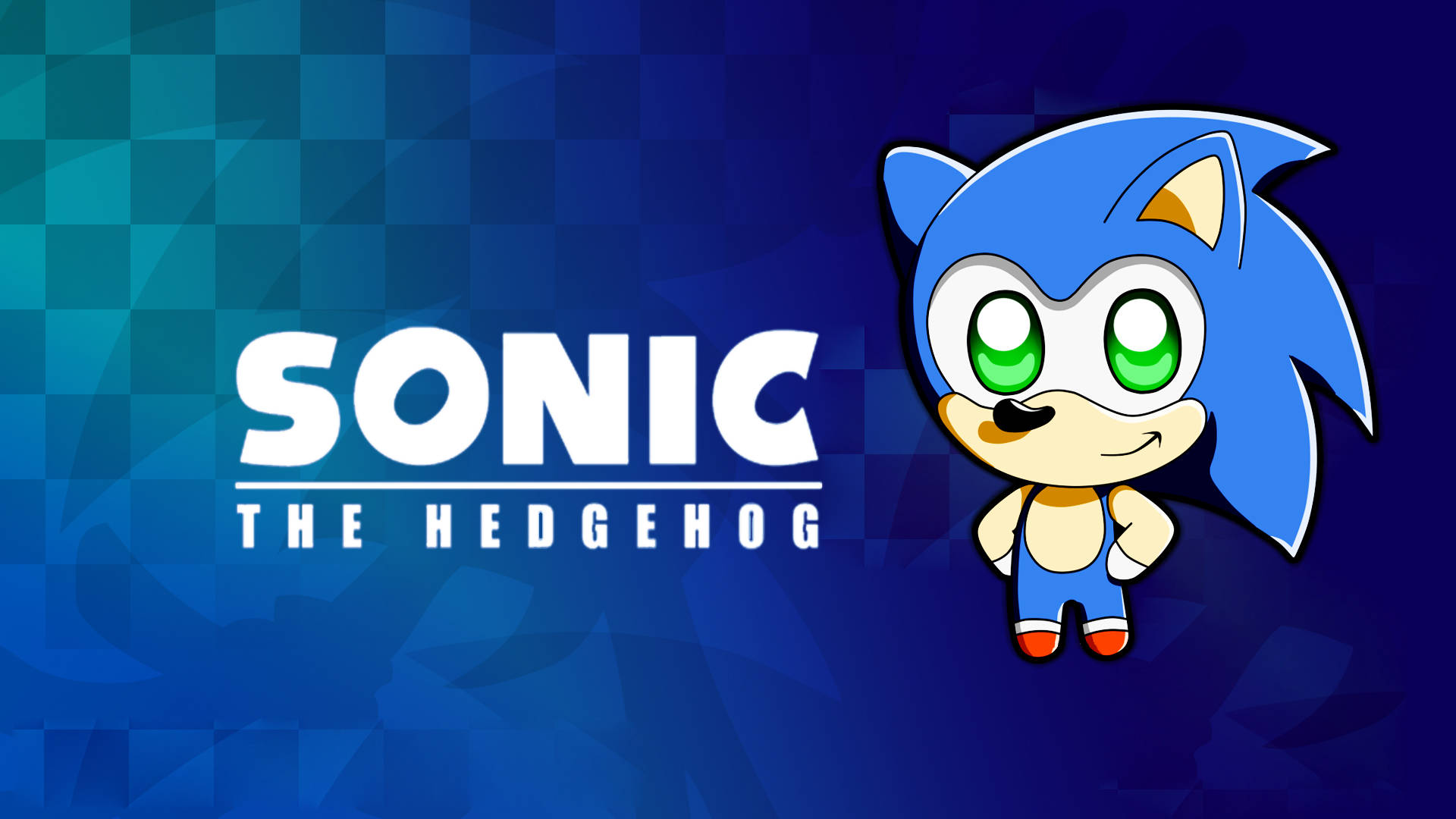 Spill som den ikoniske videospillkarakteren Sonic the Hedgehog Bakgrunner