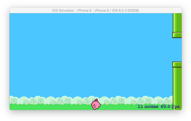 Spillskjermbilde fra Flappy Bird Bakgrunner