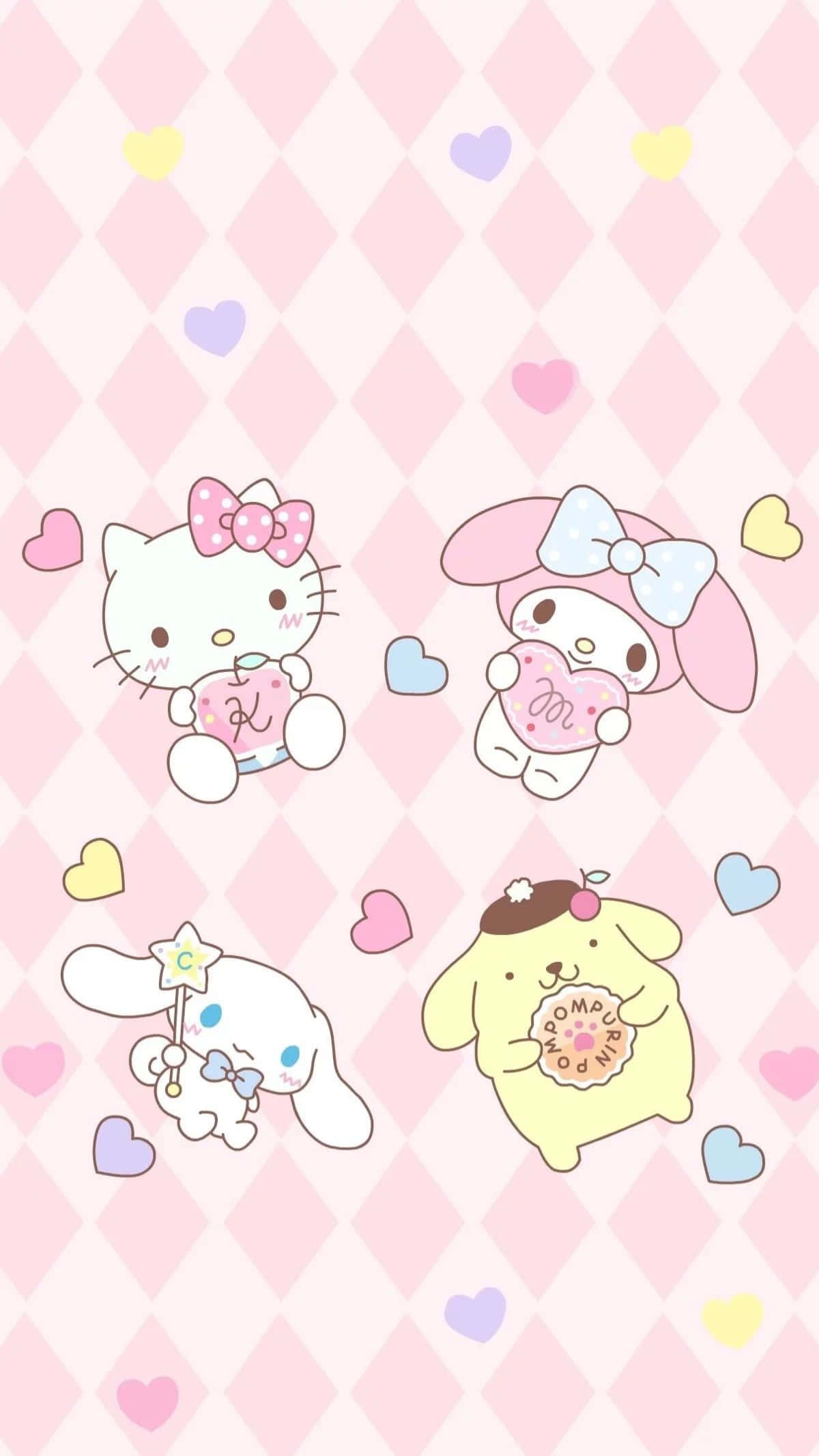 Spred solskinn med Kawaii Pink Bakgrunner