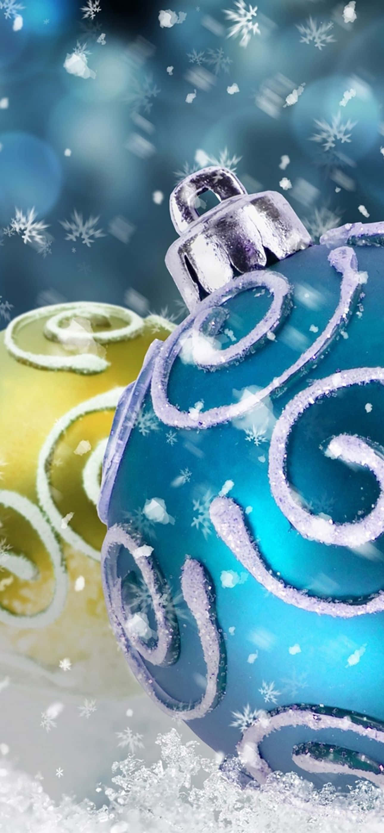 Spreder juleglede med et festlig julebakgrunnsbilde til iPhone Bakgrunner