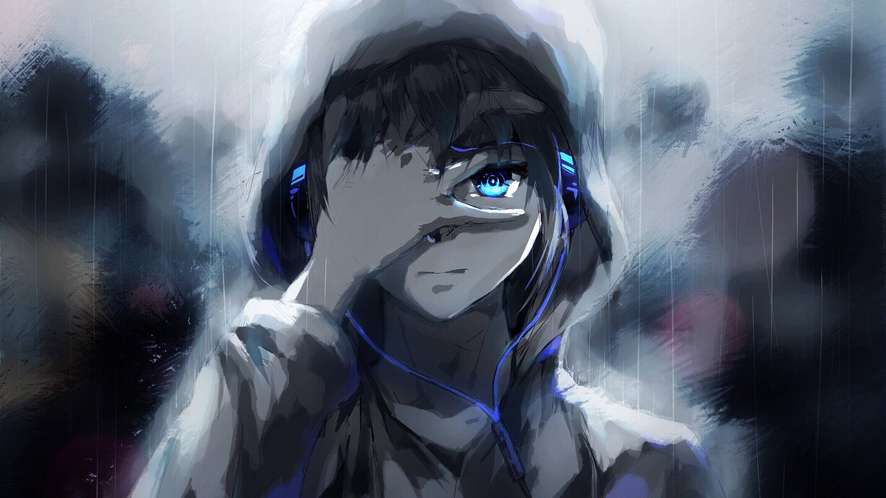 Søt anime-profilbilde regnkunst Bakgrunner