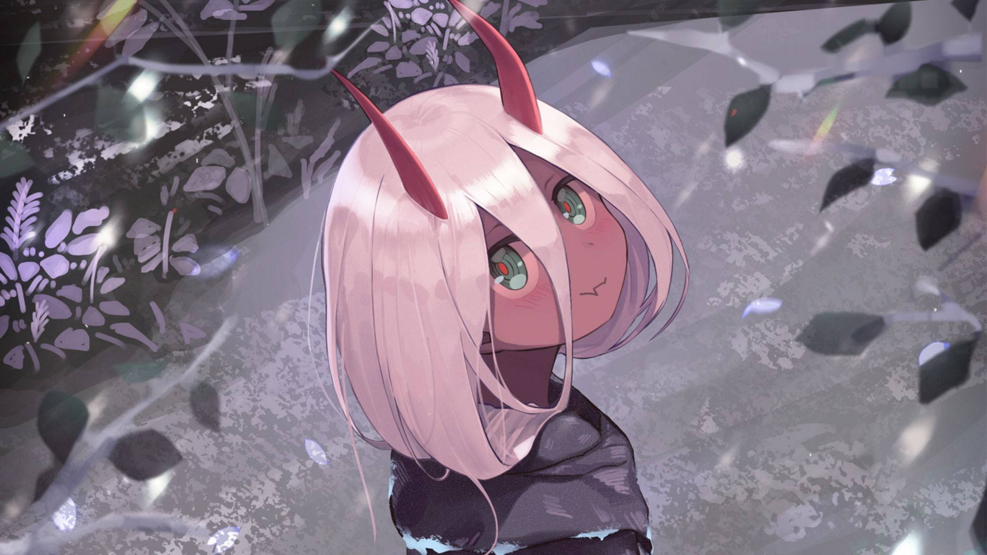 Søt anime-profilbilde Zero Two Bakgrunner