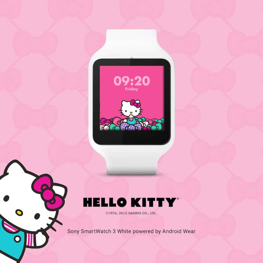 Søt Apple Watch-urskive Hello Kitty Bakgrunner