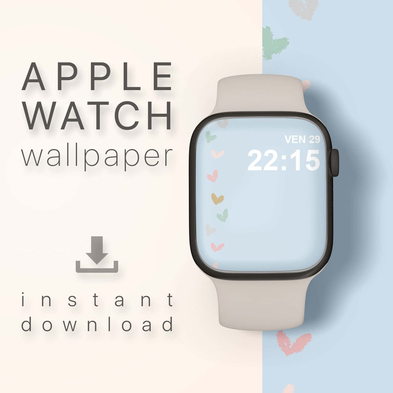 Søt Apple Watch-urskive med plante Bakgrunner