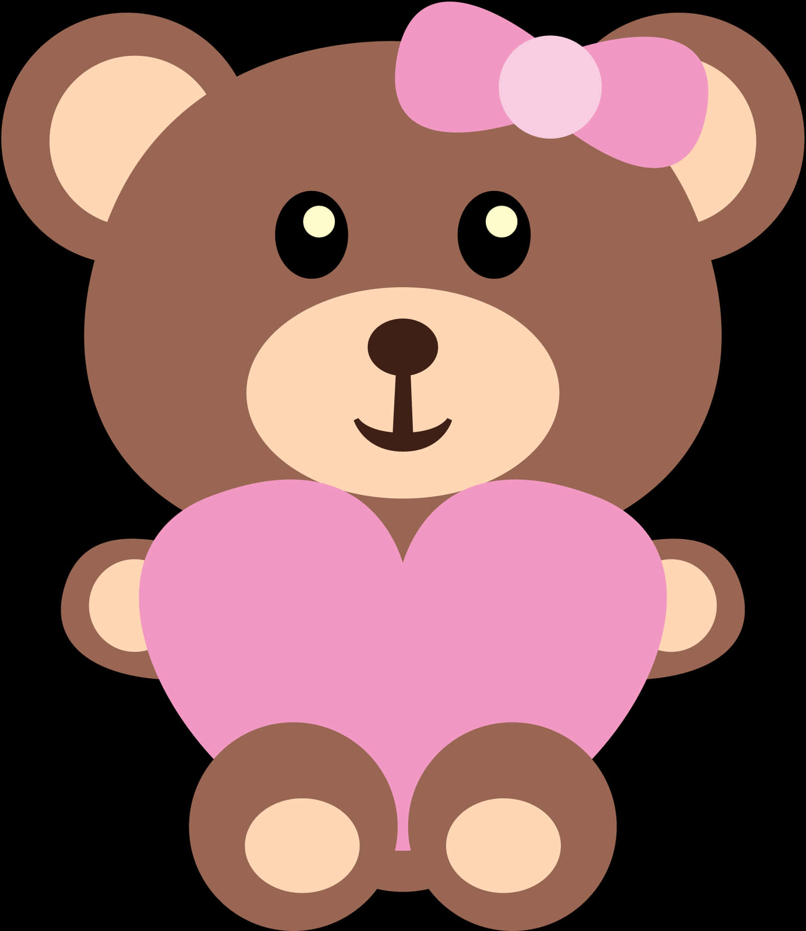 Søt brun teddybjørn med rosa hjerte Bakgrunner