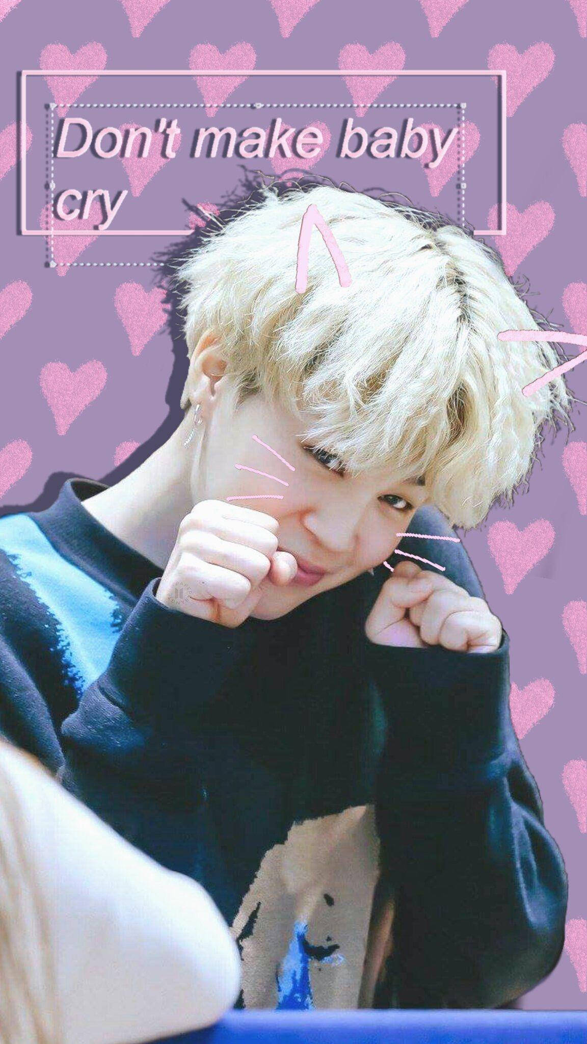 Søt BTS Jimin Katte-Edit Bakgrunner