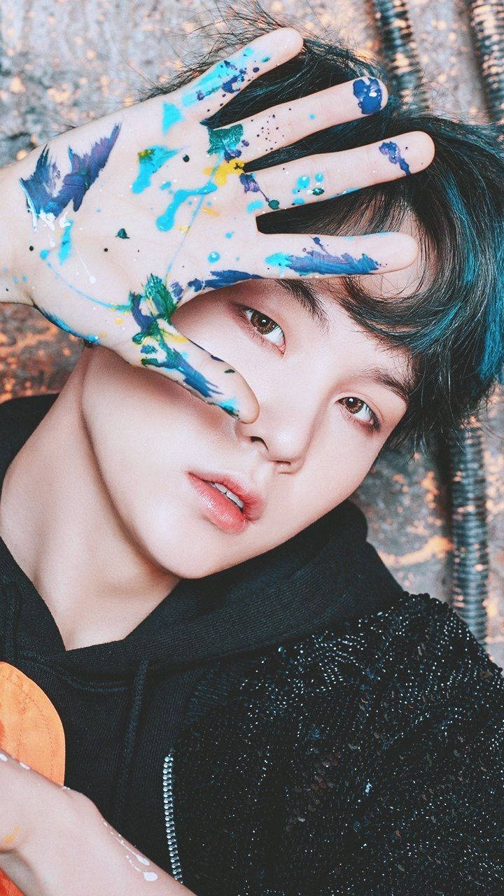 Søt BTS Suga håndmaling Bakgrunner