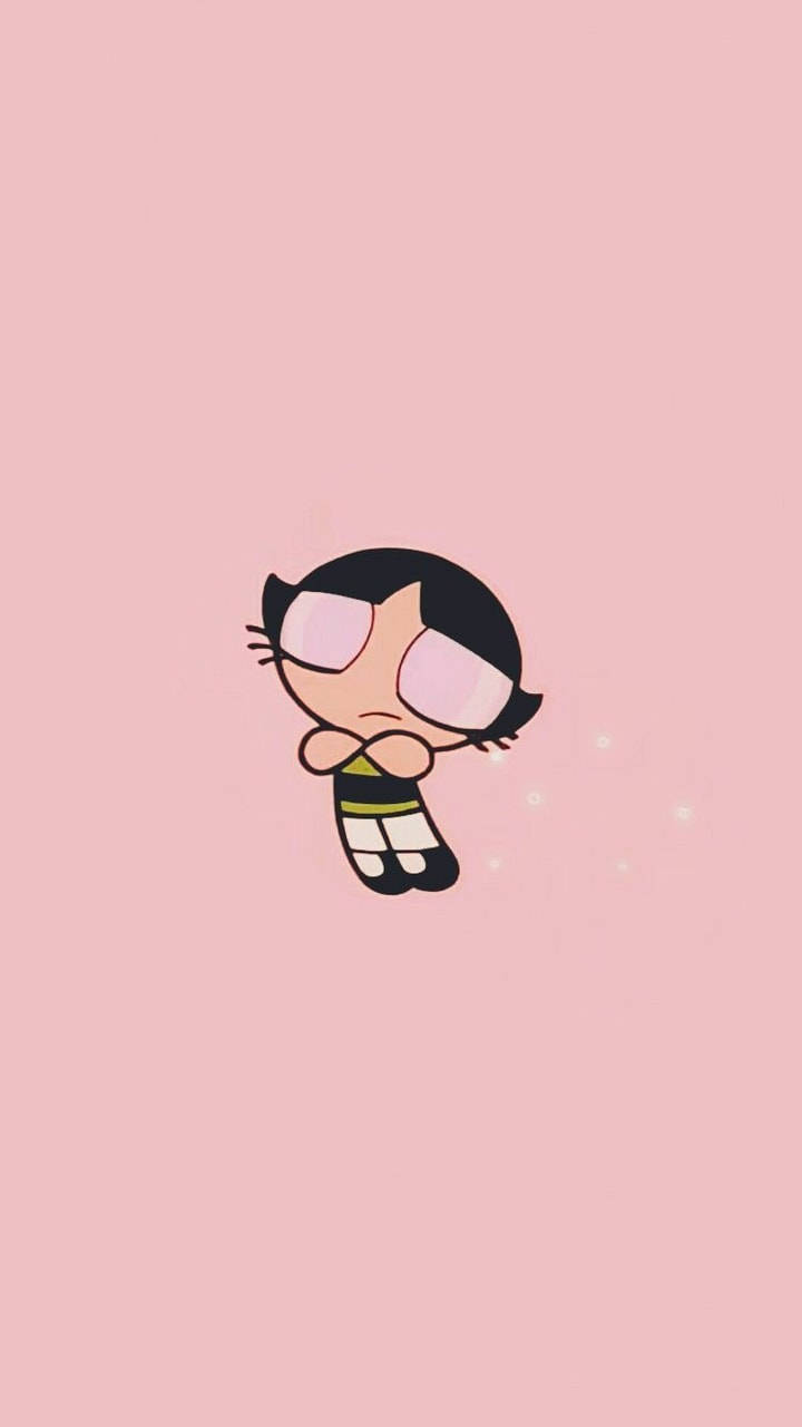 Søt estetisk tegneserie Powerpuff-jenta Buttercup Bakgrunner